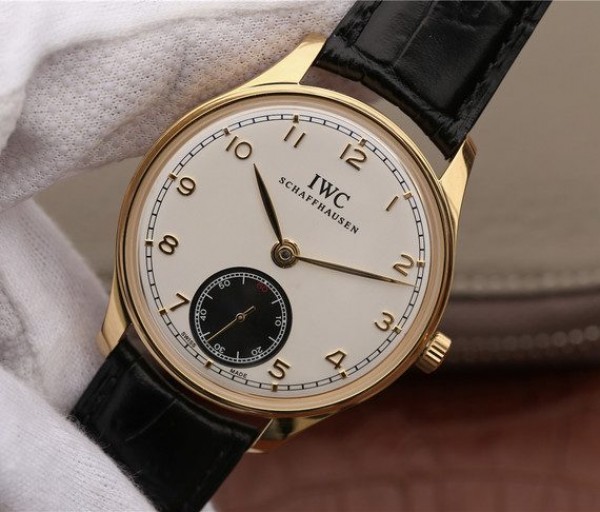 Replica IWC ZF Portuguese IW5454 YG White   Black Dial A6498 - Elite Watch Atelier