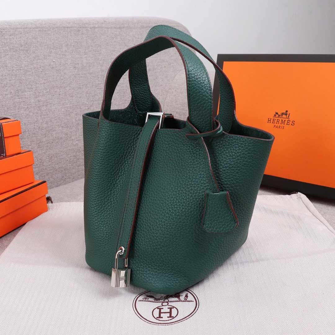 Replica Hermes Aaa-Picotin Lock 22Cm 18Cm Bag Black/Green/Brown1:1High-quality replica