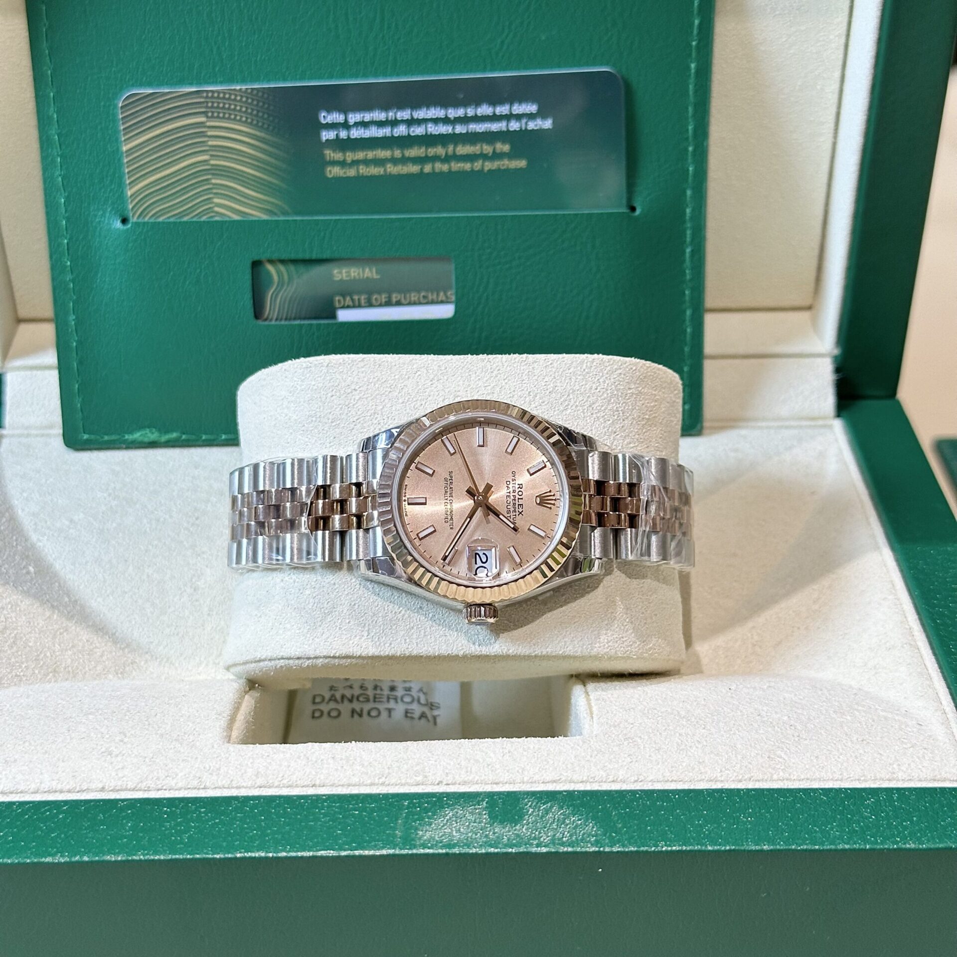 Rolex Replica Watch DateJust Women s Pink Dial Luminous Numbers EW Factory 31mm - Elite Watch Atelier