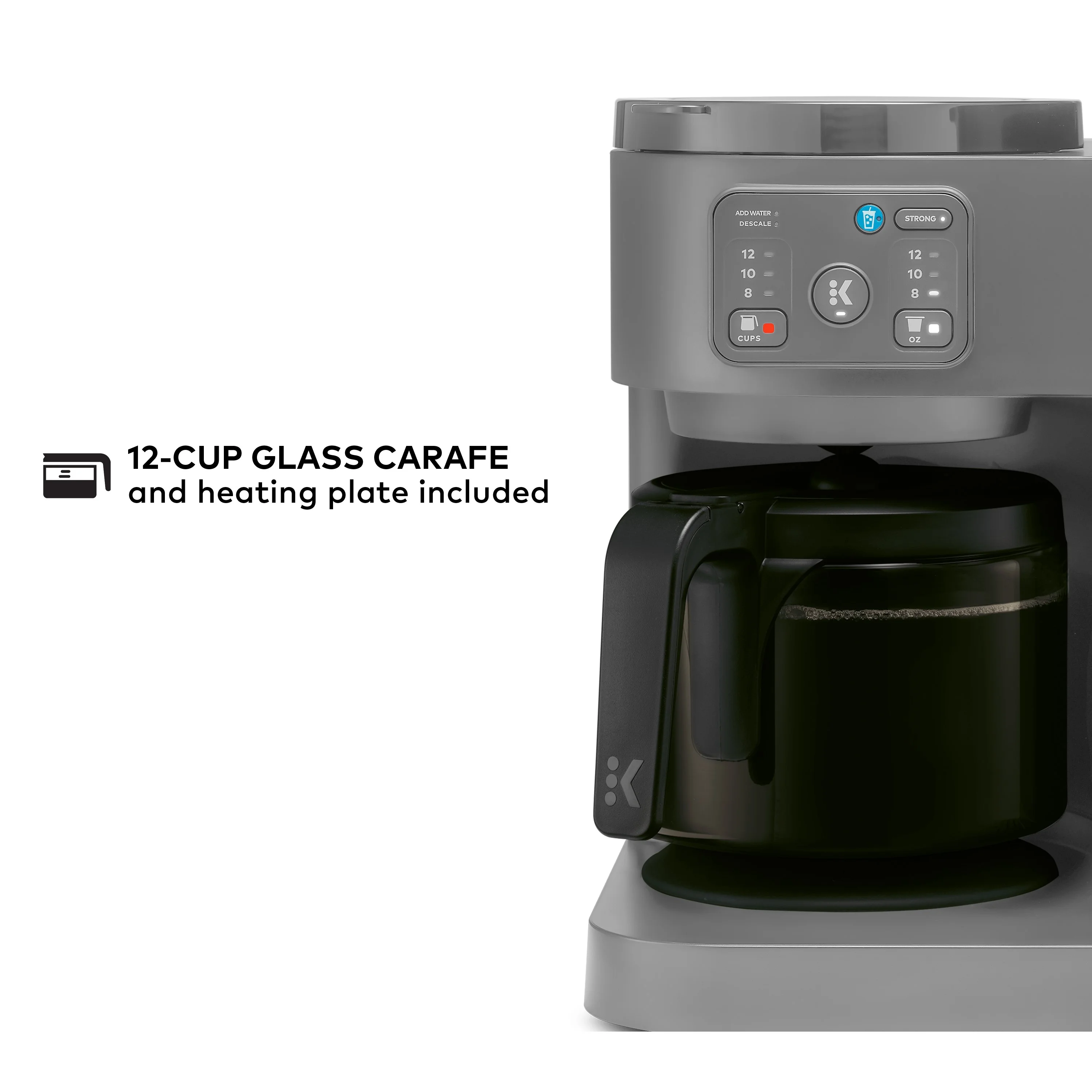 Keurig K-Duo Essentials, Hot & Iced Single-Serve K-Cup Pod Coffee Maker & Carafe, Moonlight Grey - Image 5