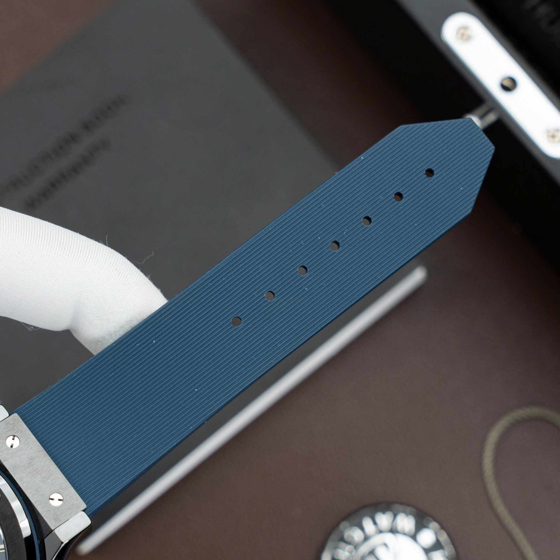 Hublot Classic Fusion Ceramic Copies Watch Blue Dial Rubber Strap 42mm - Top club