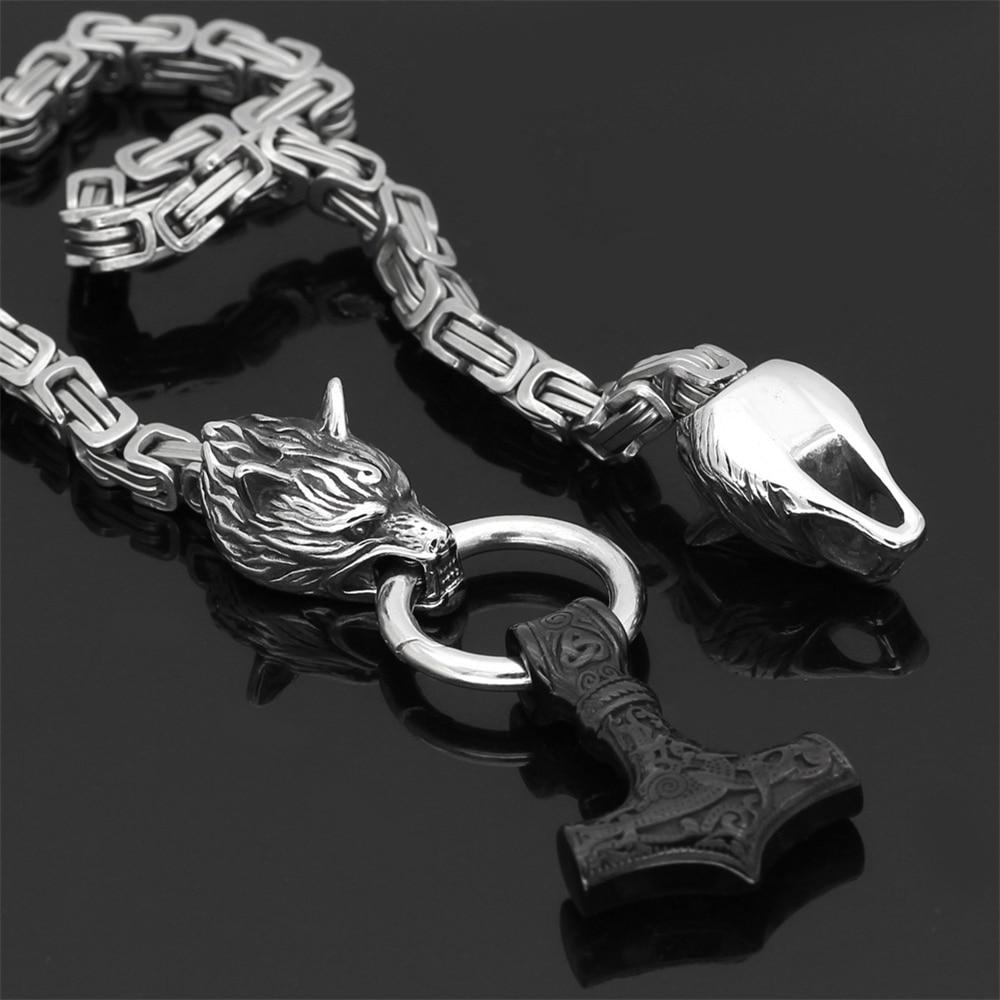 Roestvrijstalen Armband Heren met Dubbele Wolfskop – Duurzaam Sieraad voor Elke Gelegenheid