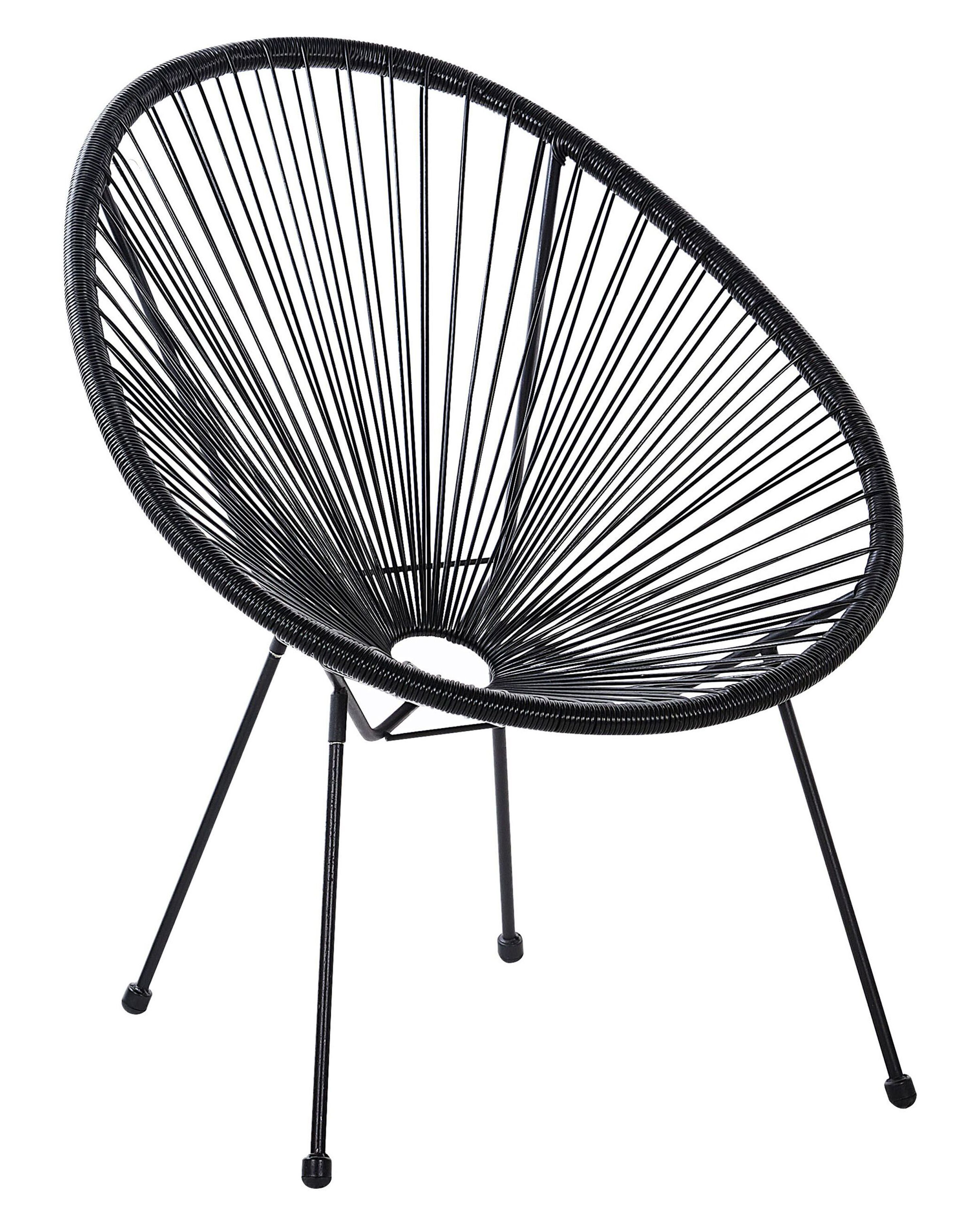 Garden Chair ACAPULCO II PE Rattan Black