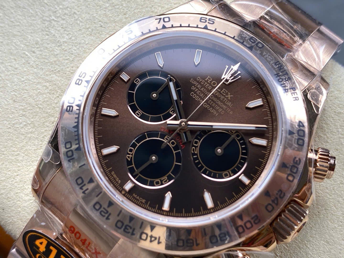 Rolex Cosmograph Daytona M116505BRWTBAR Copies Watches Chocolate Dial Weight 180 Grams QF Factory 40mm - Top club