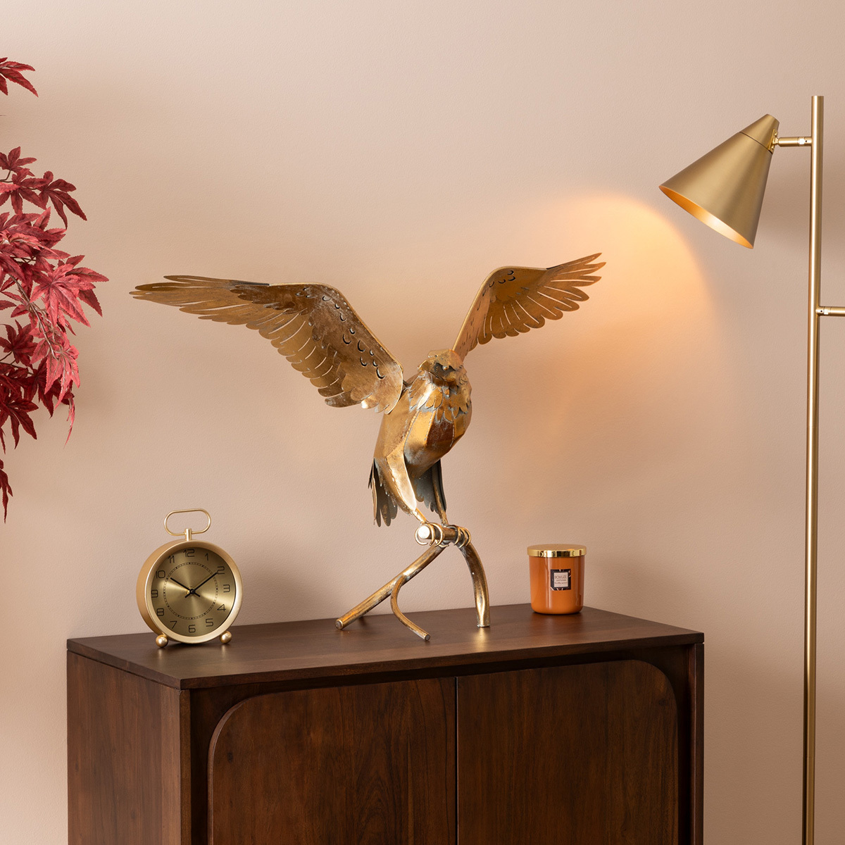 Eagle "Kadi" Gold-tone metal, H.85 cm