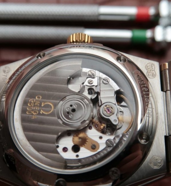 Replica Omega V6 Constellation 35mm SS White Dial Diamonds   Bezel Markers RG Bezel A2500 - Top club