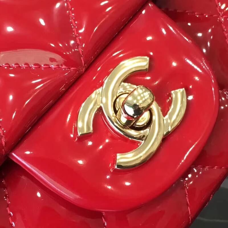 Replica Chanel Pantent Leather 20Cm Classic Flap Bag 11161:1High-quality replica