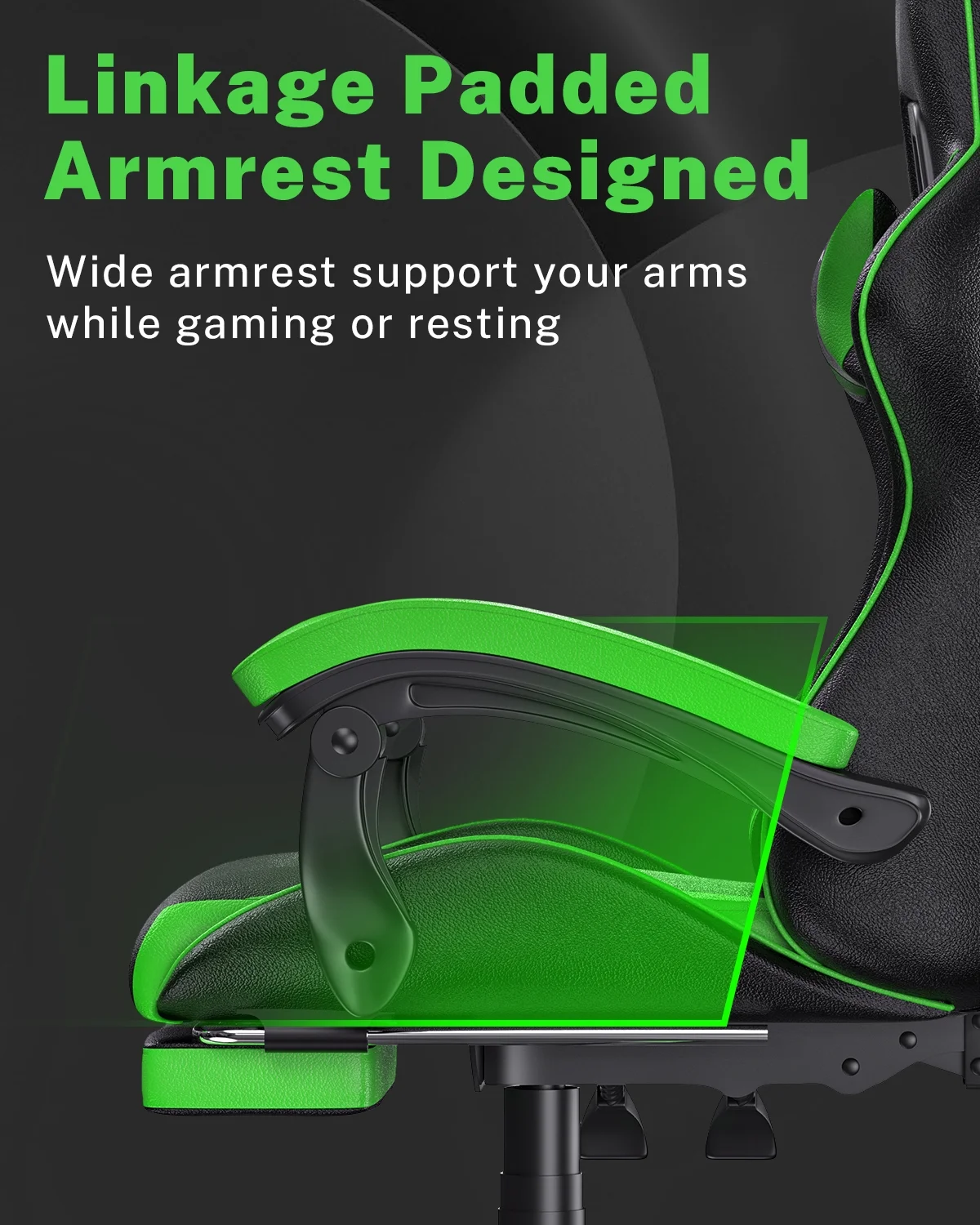 Bigzzia Gaming Chair with Footrest, Gaming Chair for Adult with Headrest and Lumbar Support,Red - Image 77