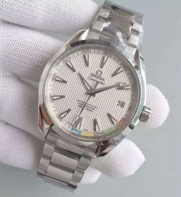 Replica Omega XF Seamaster CO-AXIAL Master PyeongChang 2018 White Dial SS Bracelet A8500 - Elite Watch Atelier