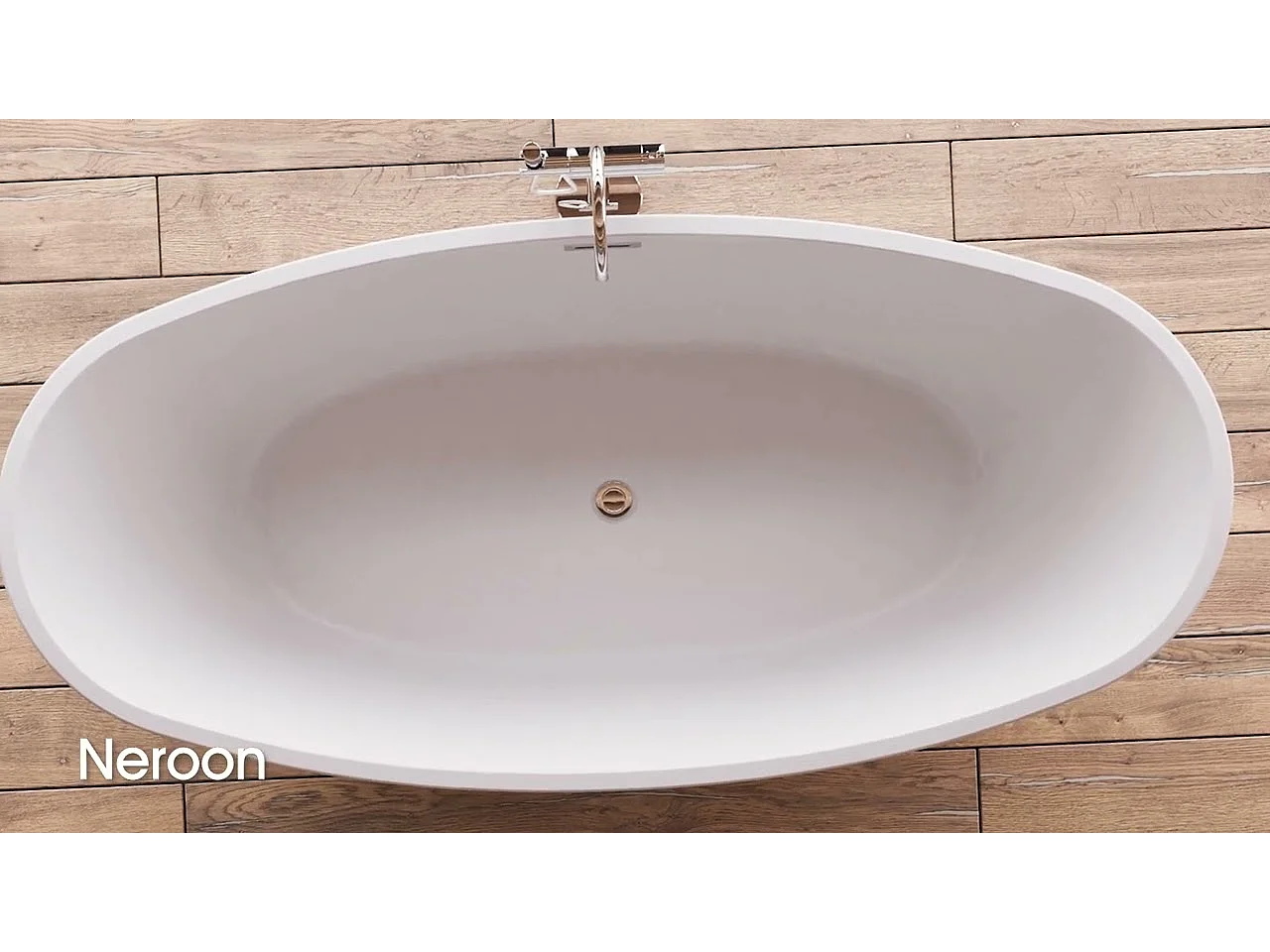 Baignoire Ilot Neroon 2.0 170 blanche 170 x80 x60 cm, by SPALINA