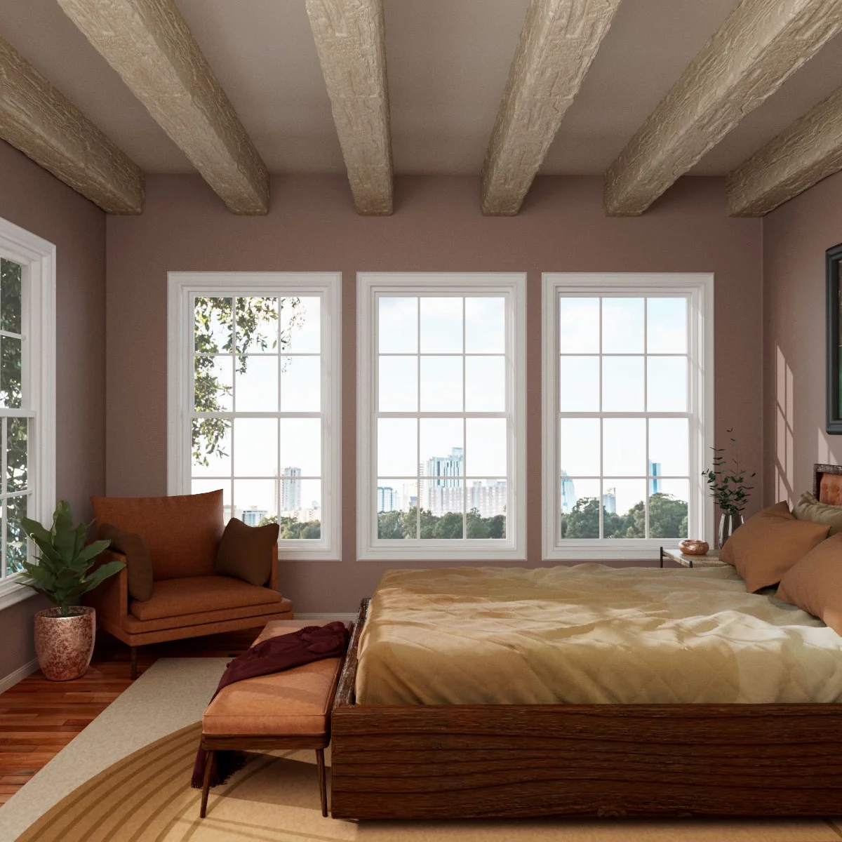 Ekena Millwork 3 1/2"W x 3 1/2"H x 120"L 3-Sided (U-Beam) Salvaged Timber HeritageTimber Faux Wood Ceiling Beam, Kona Brown - Image 45