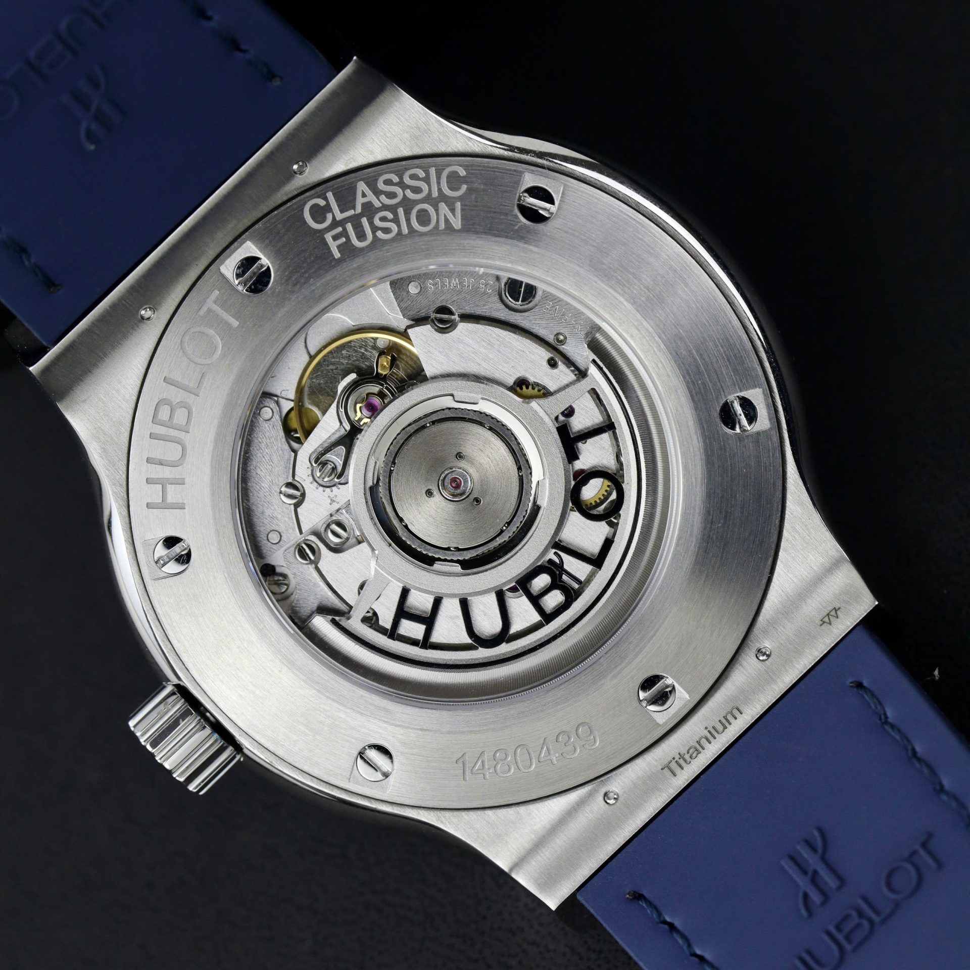 Hublot Classic Fusion Titanium Replica Watches Blue Dial Custom Moissanite Diamonds 42mm - Top club