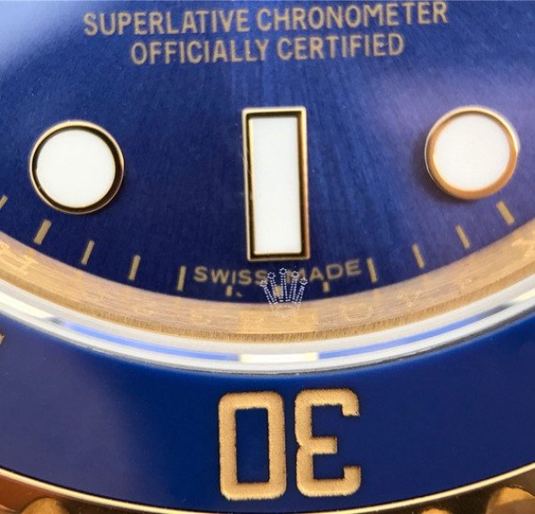 Replica Rolex Submariner 116613 LB Noob YG Wrapped Blue Dial YG Wrapped Bracelet Eta2836 - Top club