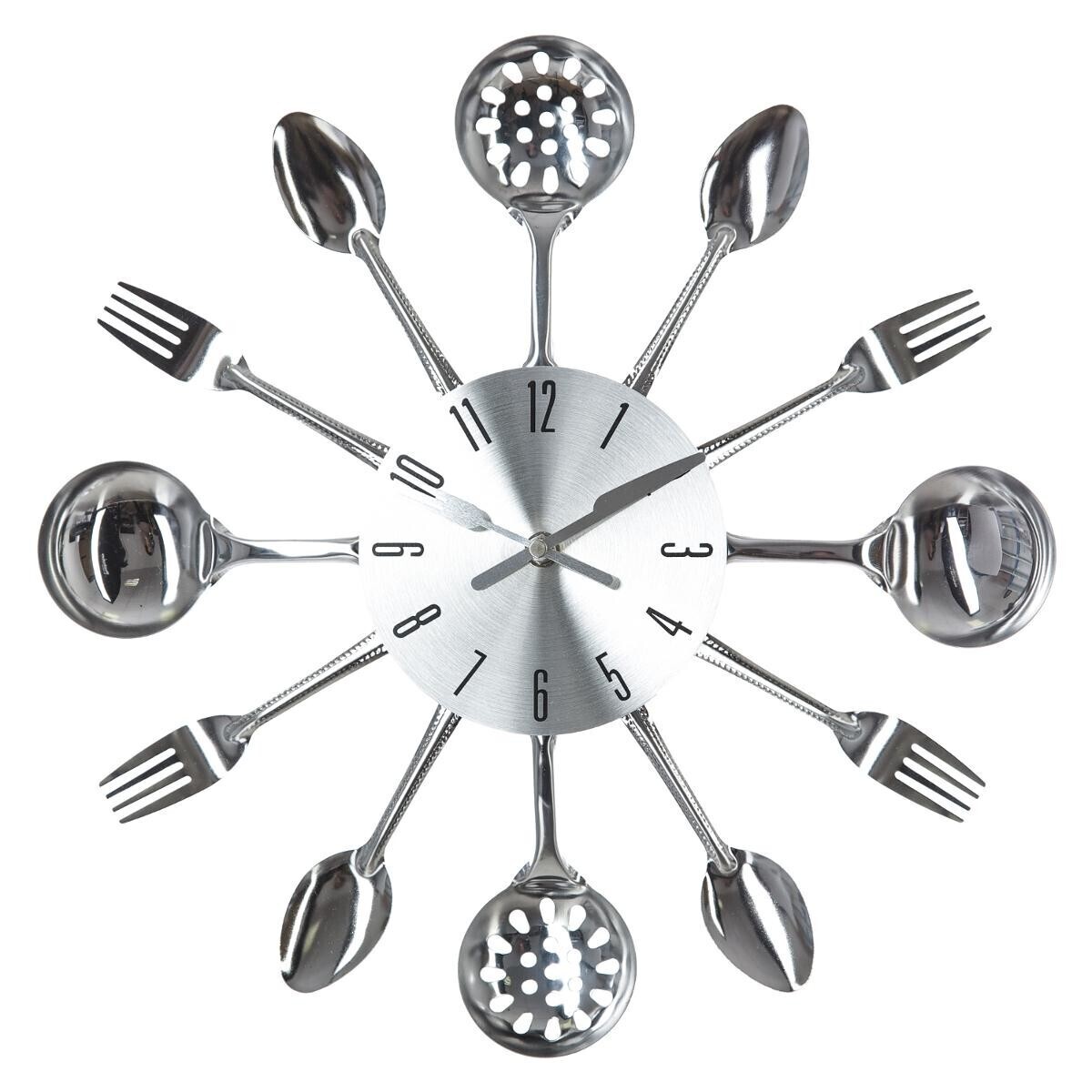 Clock, metal "Ustensiles" Silver, &Oslash; 38 cm
