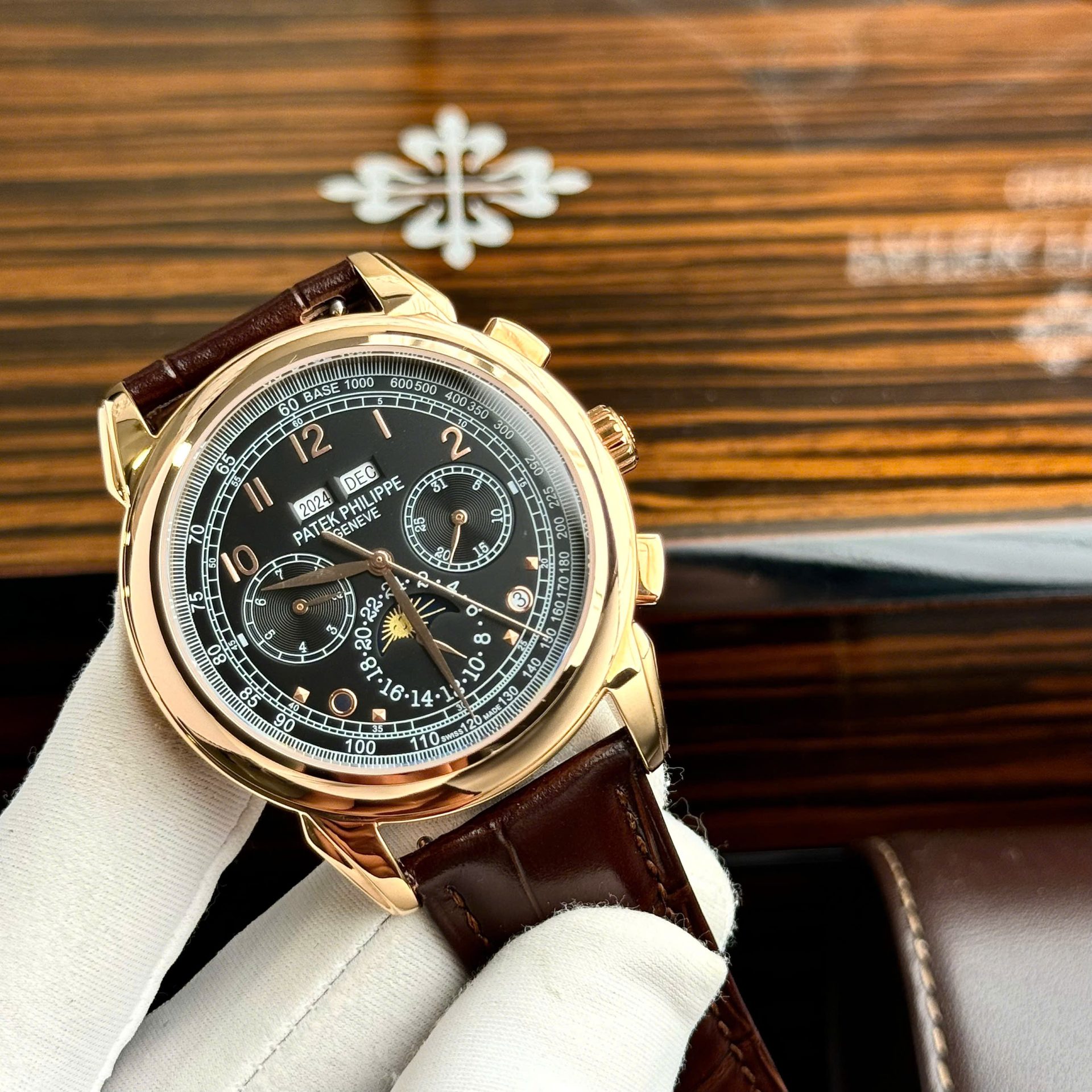 Patek Philippe Perpetal Calendar 5270 Fake 11 Watch Leather Strap 41mm - Top club