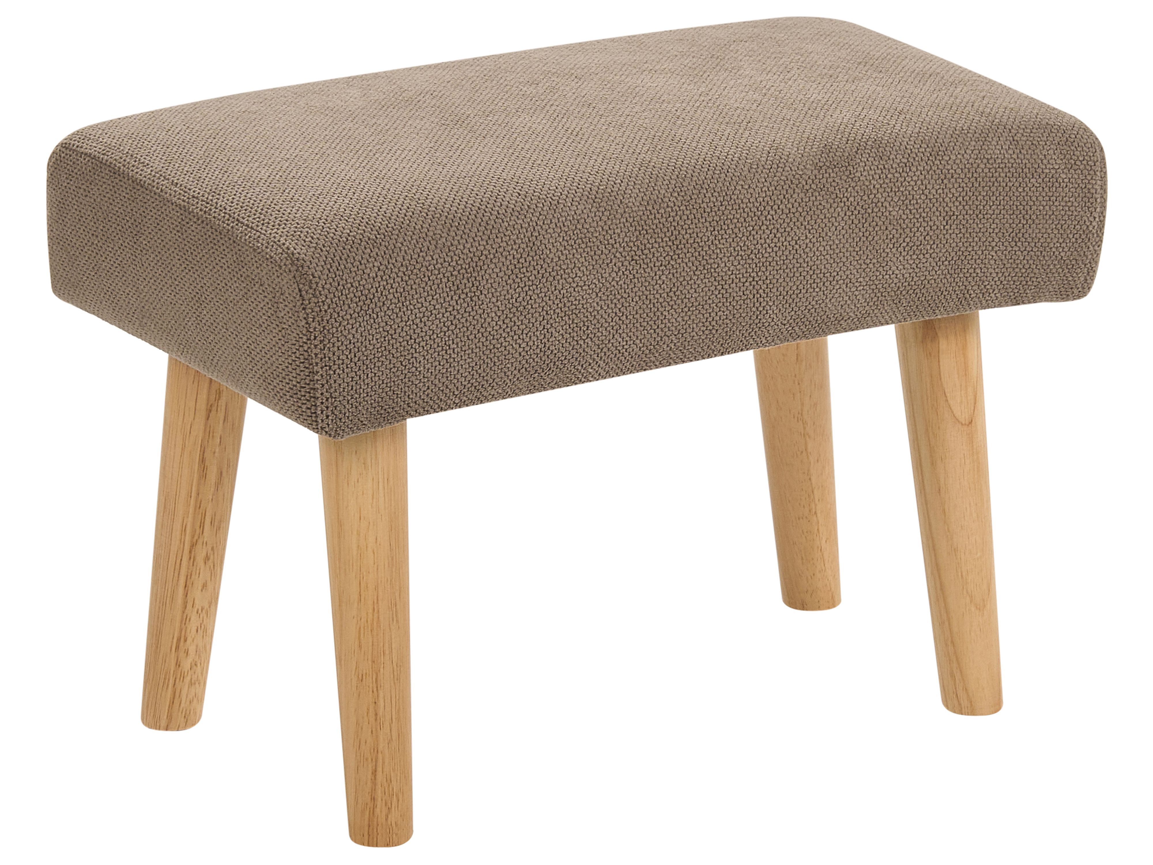Footstool TAKOMA Fabric Brown