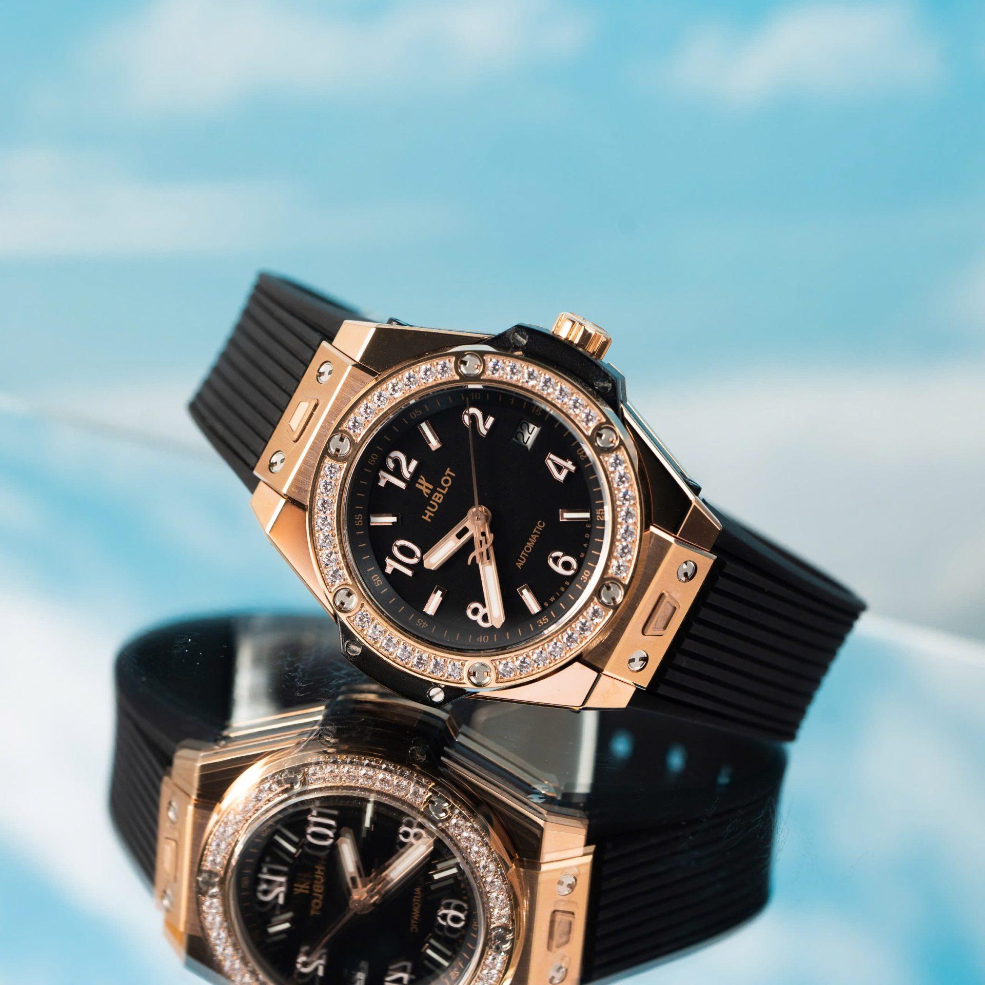 Hublot Replica 1:1 Watch Big Bang One Click With Diamond Bezel King Gold 39mm - Top club