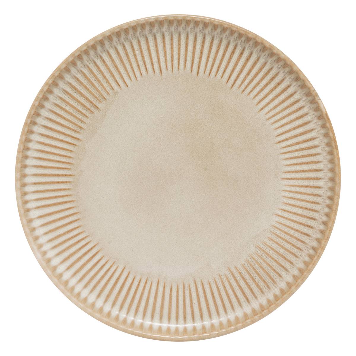 Dessert plate "Chloe" Stoneware (ceramic), D.20.5 cm, Beige