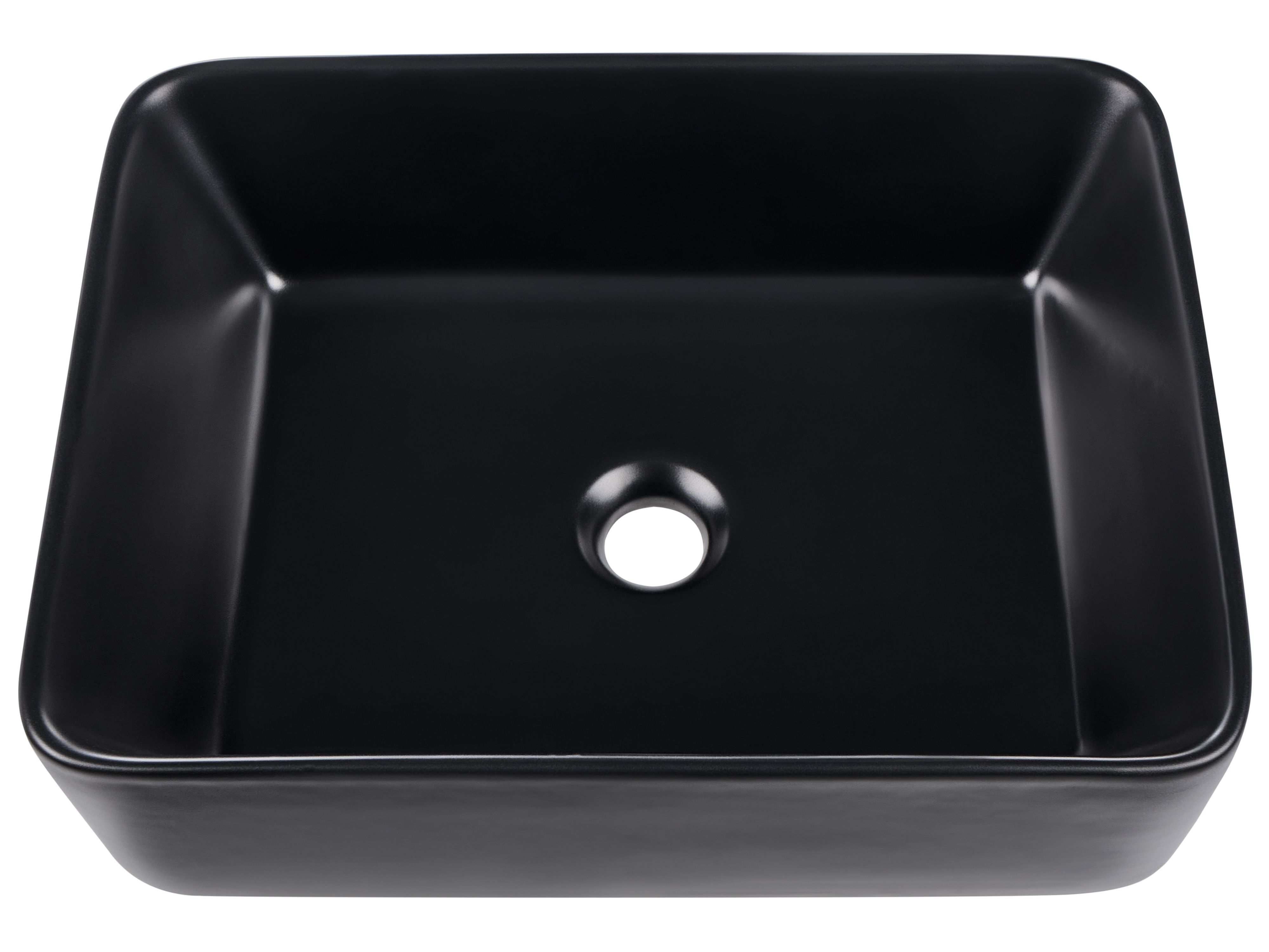 Countertop Basin TRAVESIA 490 x 380 mm Ceramic Black