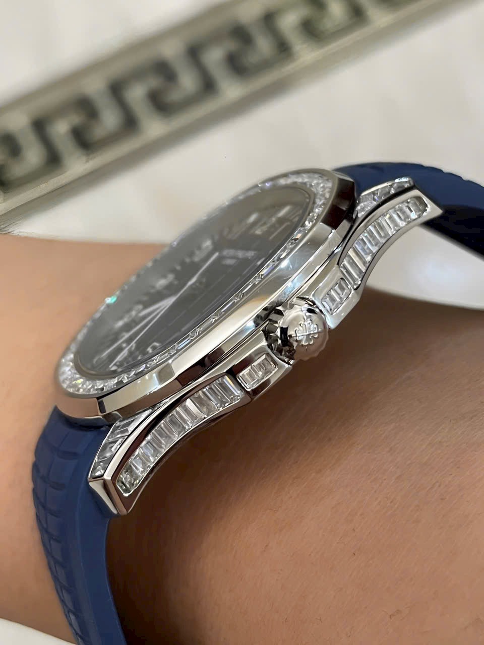 Patek Philippe Replica Watches Aquanaut 5168G Blue Rubber Strap GR Factory 42mm - Top club
