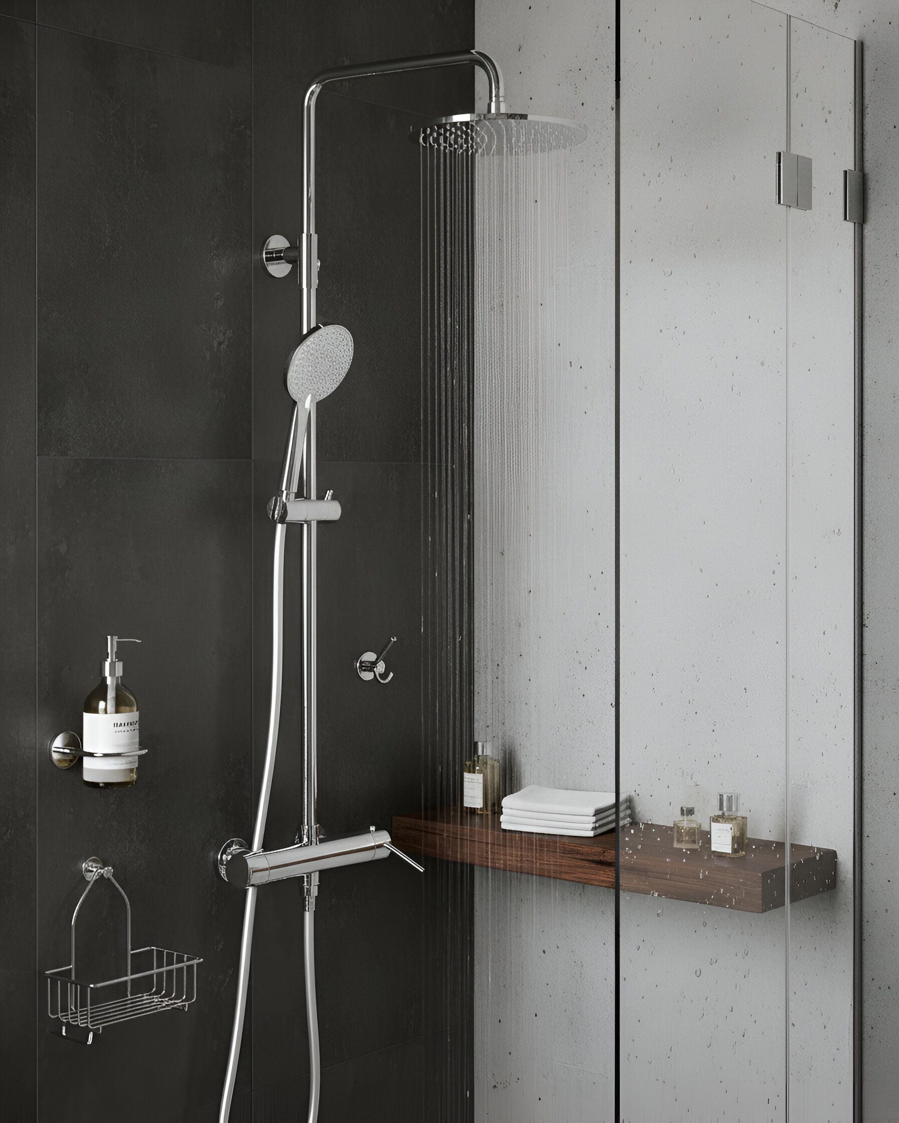 Mixer Shower Set with Rainshower PUYEHUE Silver