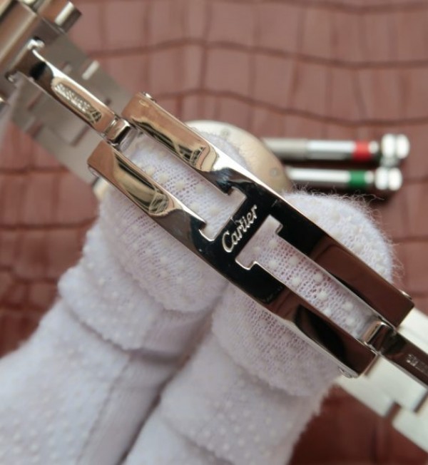 Replica Cartier V6 Ballon Bleu 36mm White Textured Dial SS Bracelet - Top club