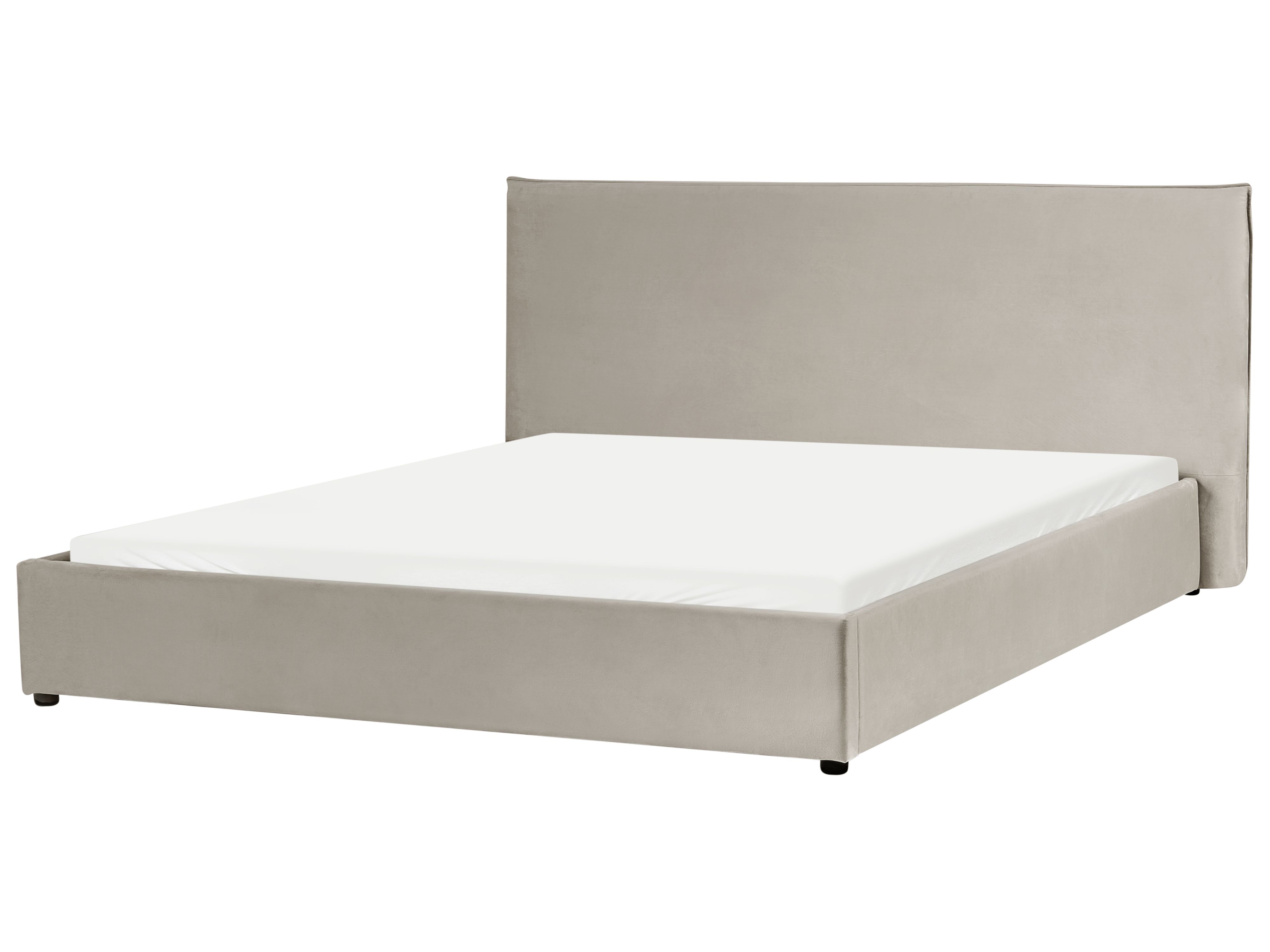Waterbed Velvet LAVAUR 180 x 200 cm (EU Super King) Taupe