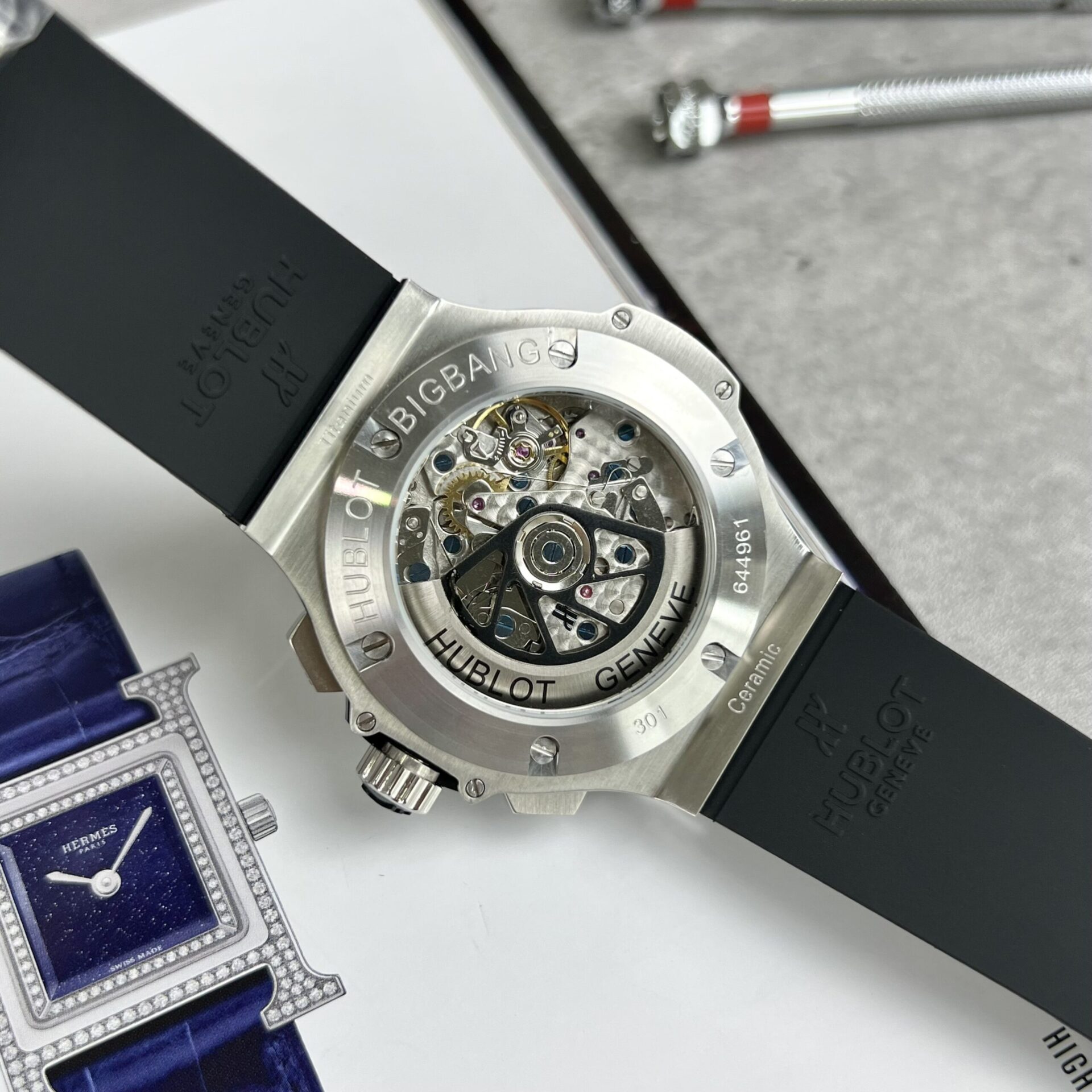 Hublot Replica 11 Watch Big Bang Geneve Chronograph With Diamonds Bezel 44mm - Top club