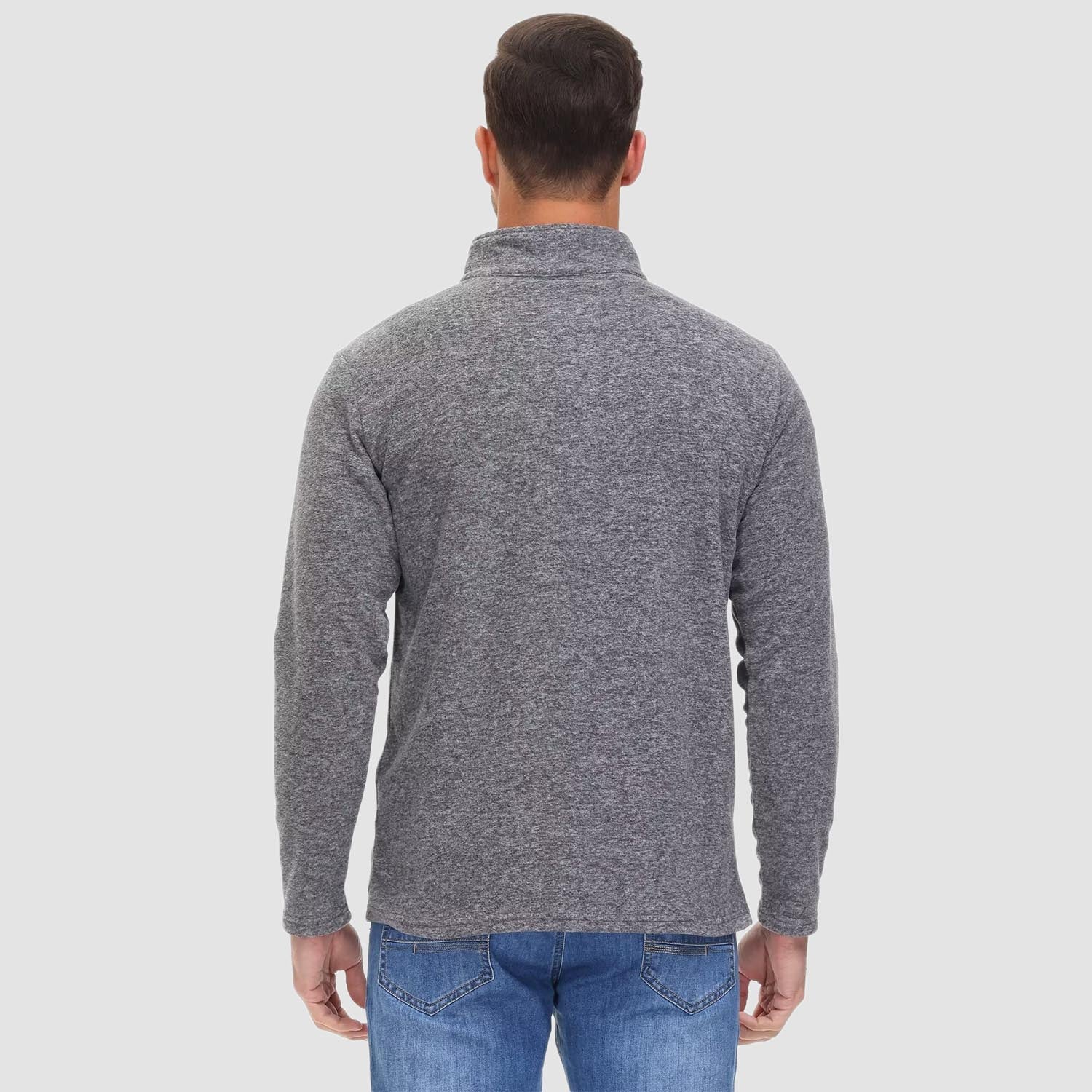 Men's Shirt 1/4 Zip Fleece Pullover Sweater Long Sleeve Sweatshirts Athletic Shirt