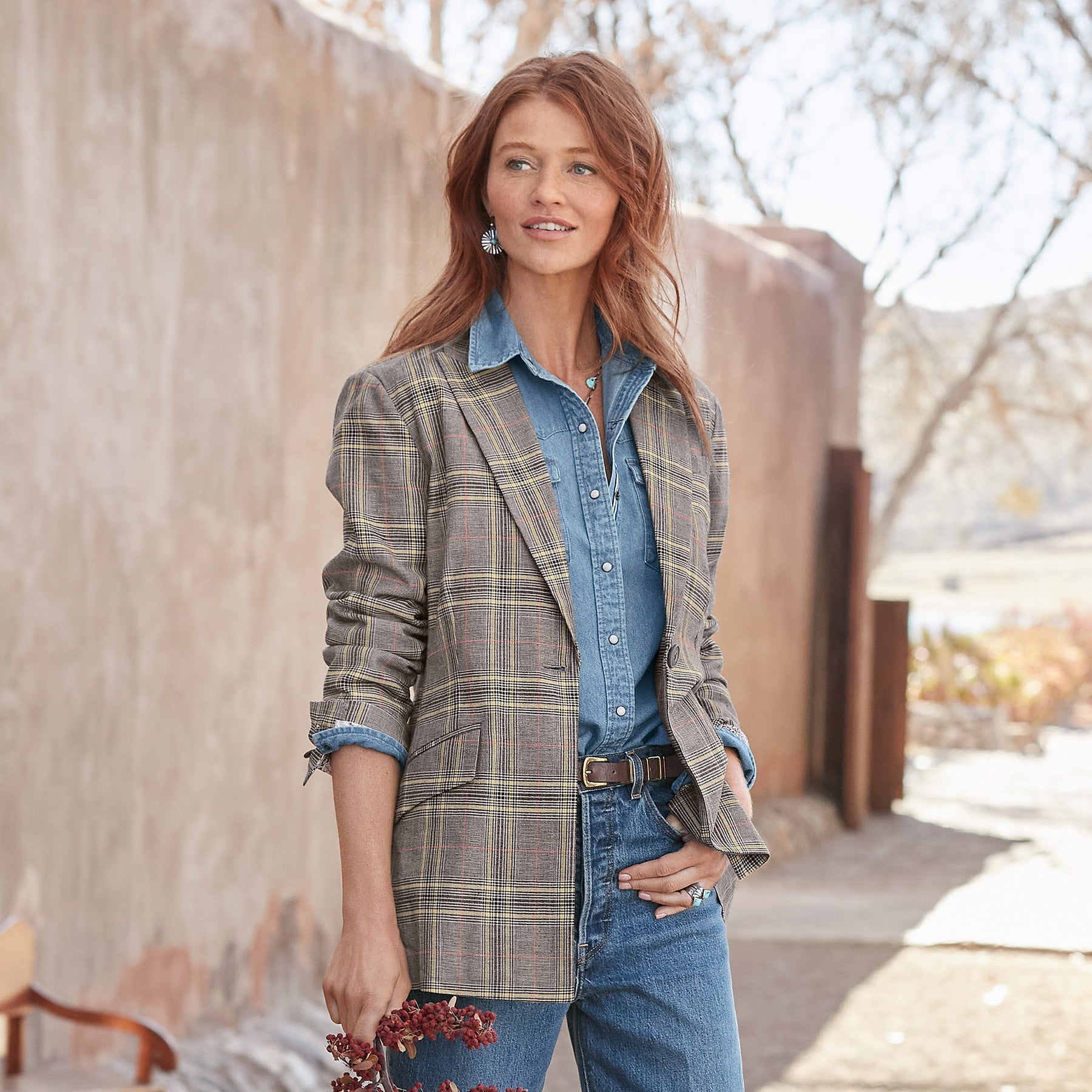 Whitman Plaid Blazer, Petite - Sundance Clothing