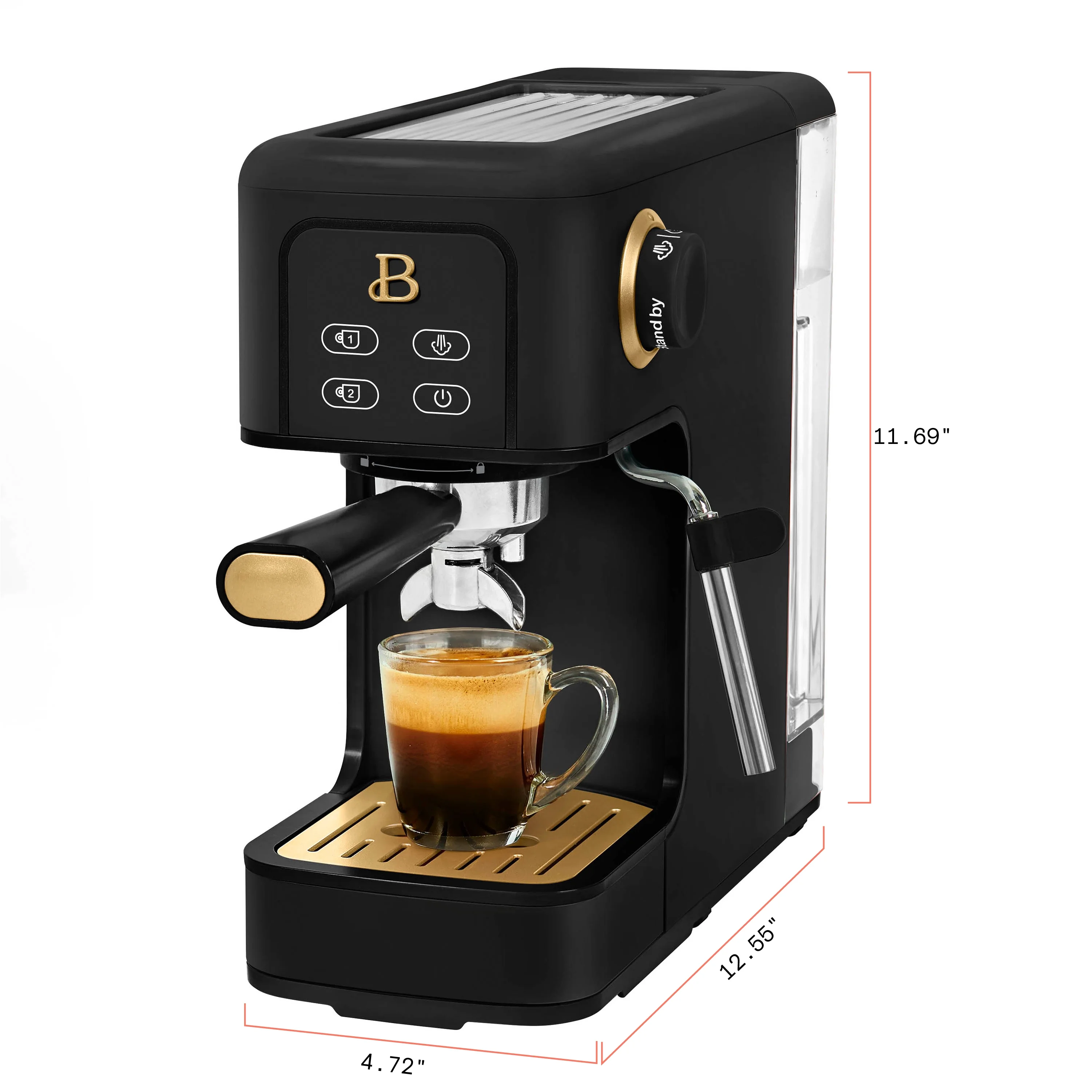 Beautiful Slim Espresso Machine with 20-Bar Pressure, Black Sesame by Drew Barrymore - Image 22