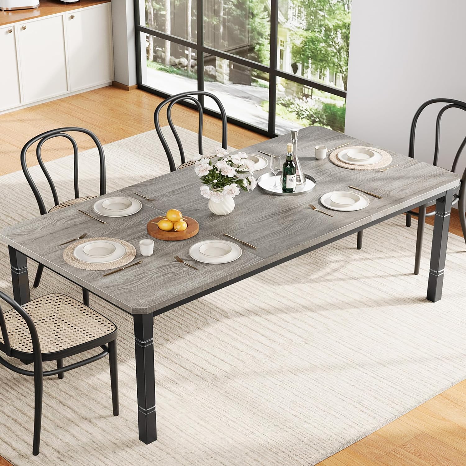 Garvee Large Dining Table for 6-8 People, 71
