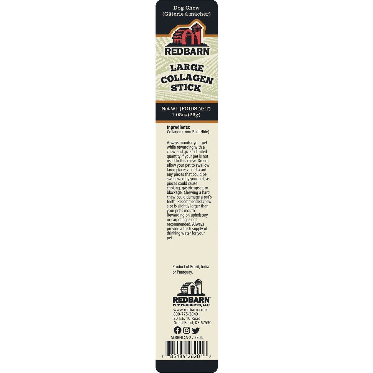 Redbarn Large Collagen Stick Dog Treat