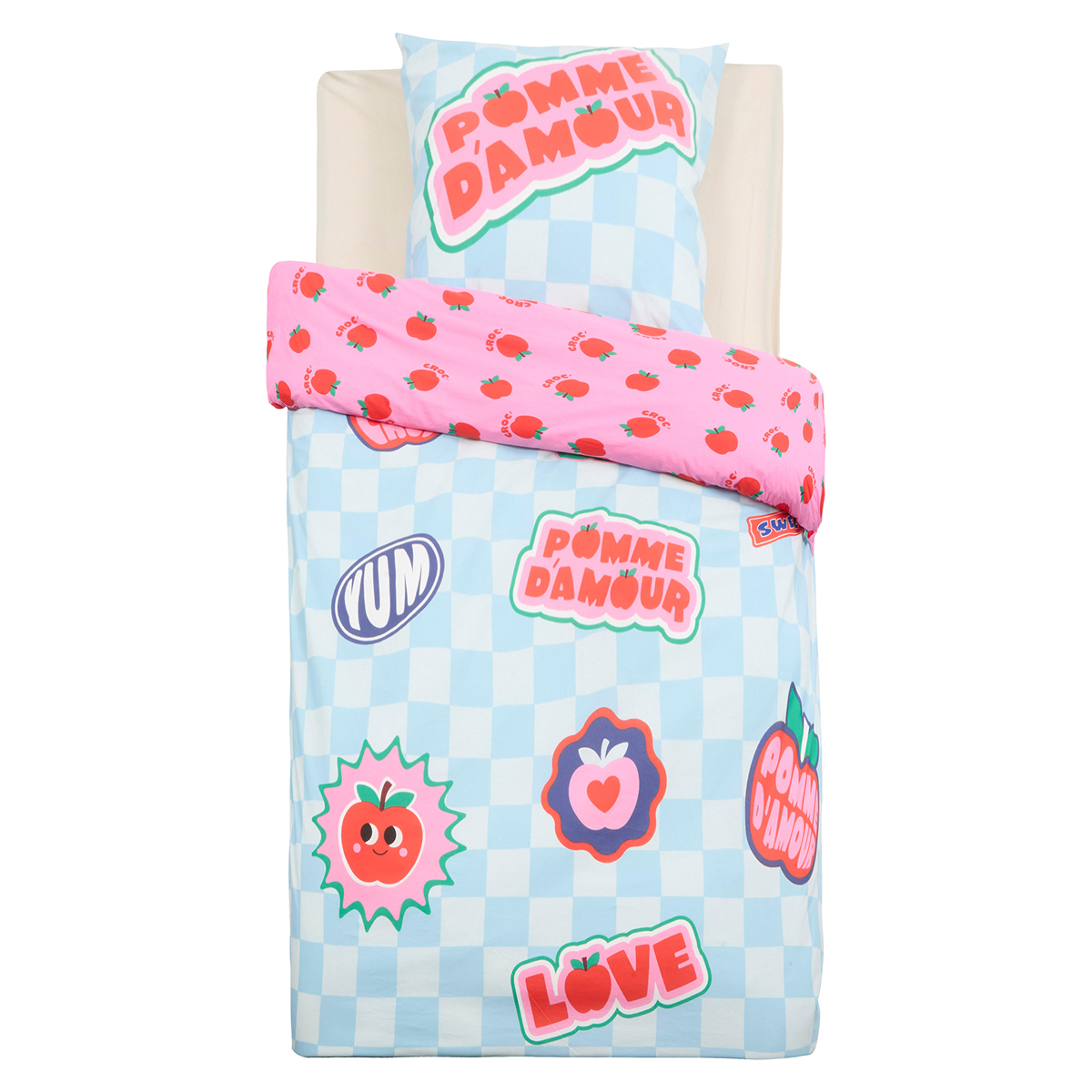 Reversible Duvet Cover Set "Pomme d'amour" 200x140 cm 'Atmosphera x Cha Cha Pop'