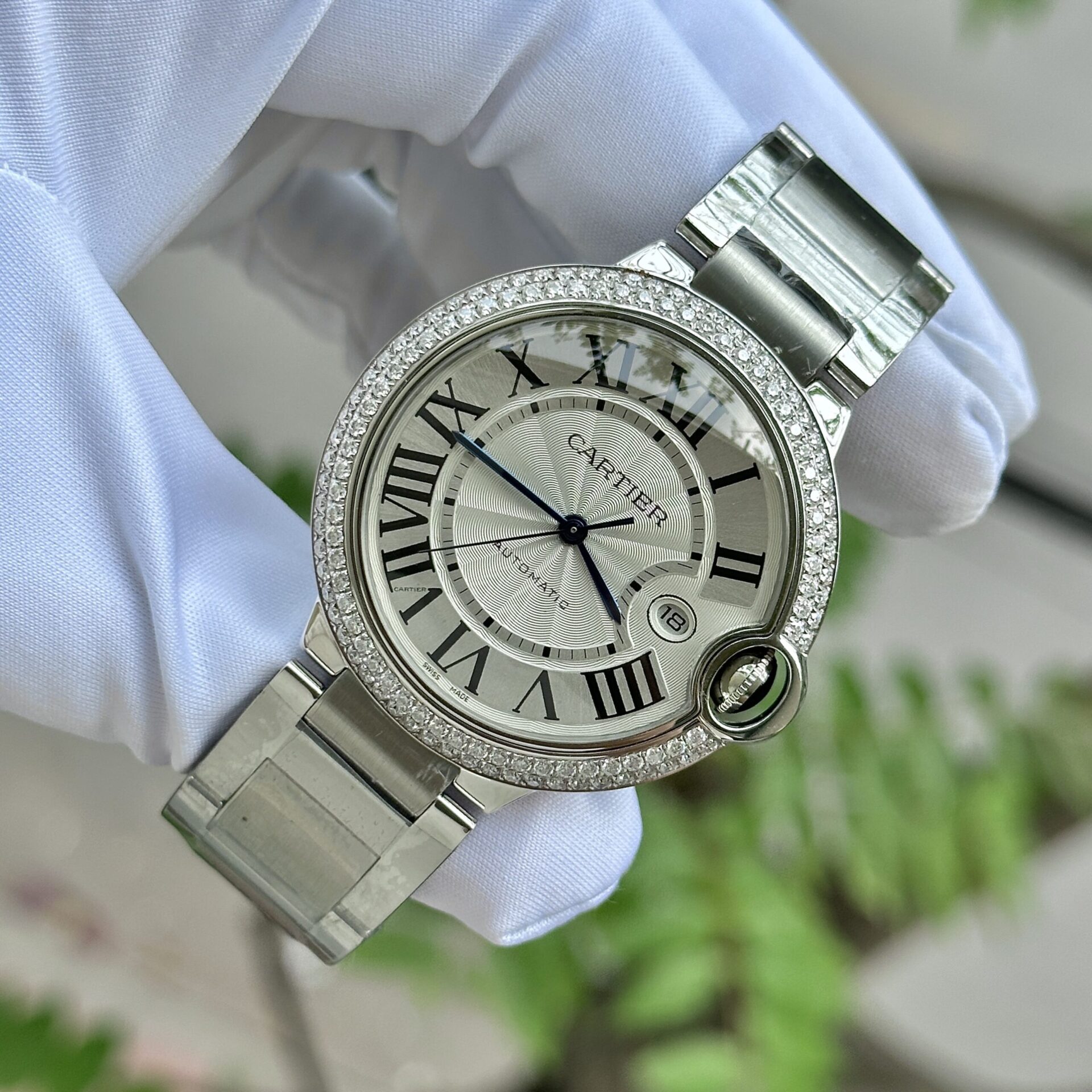 Cartier Replica 1:1 Watch Ballon Degrees With Moissanite Diamond Bezel 42mm - Top club