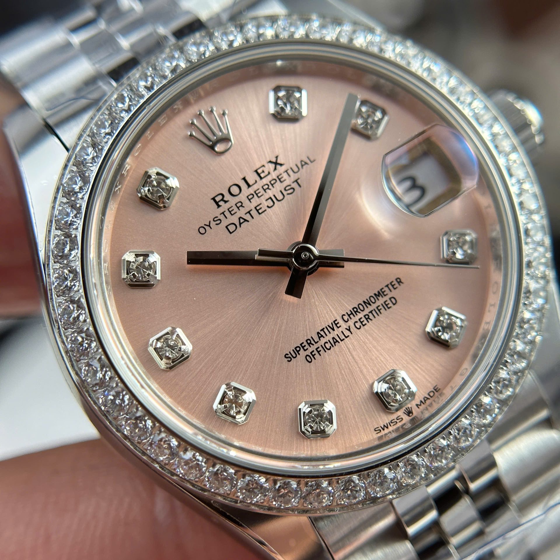 Rolex DateJust Replica Watch Women Dial Pink Jubilee Strap THB Factory 31mm - Elite Watch Atelier
