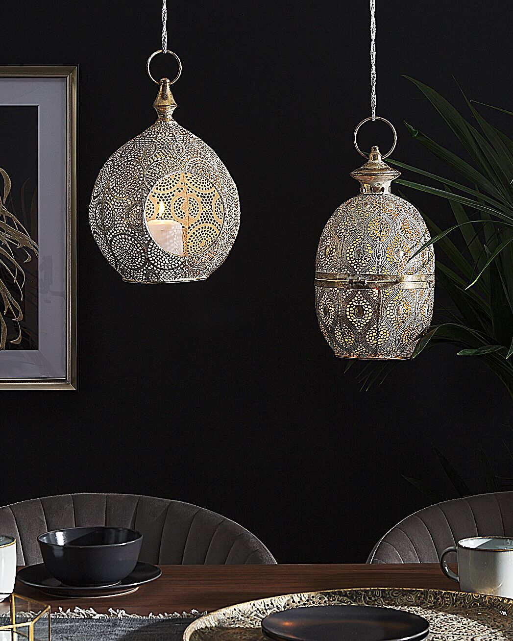 Lantern LAESO Metal 33 cm Gold