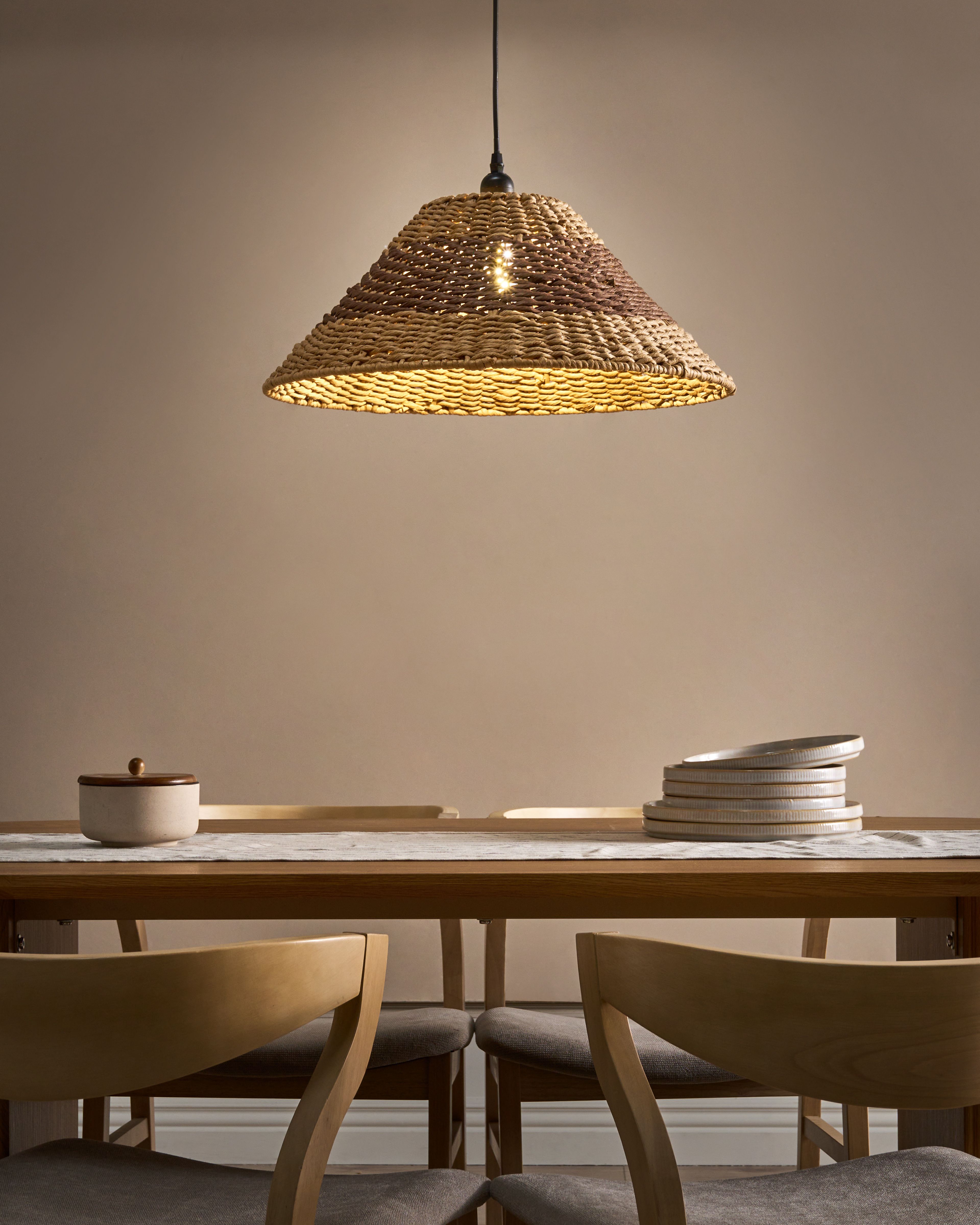 Pendant Lamp BANCAL Paper Rope Natural