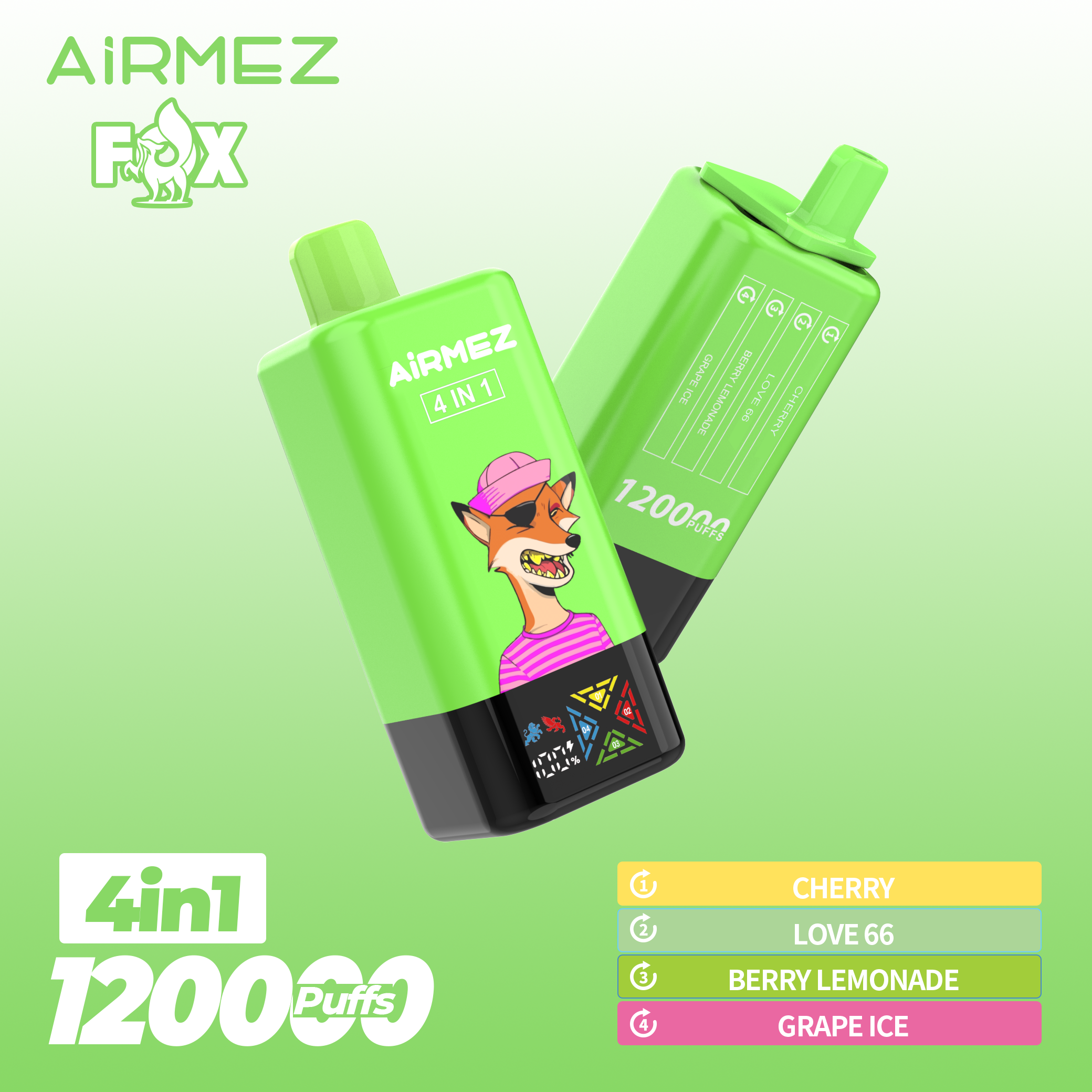 Airmez FOX 4-in-1 120000 Puffs – Quad Flavor Beast