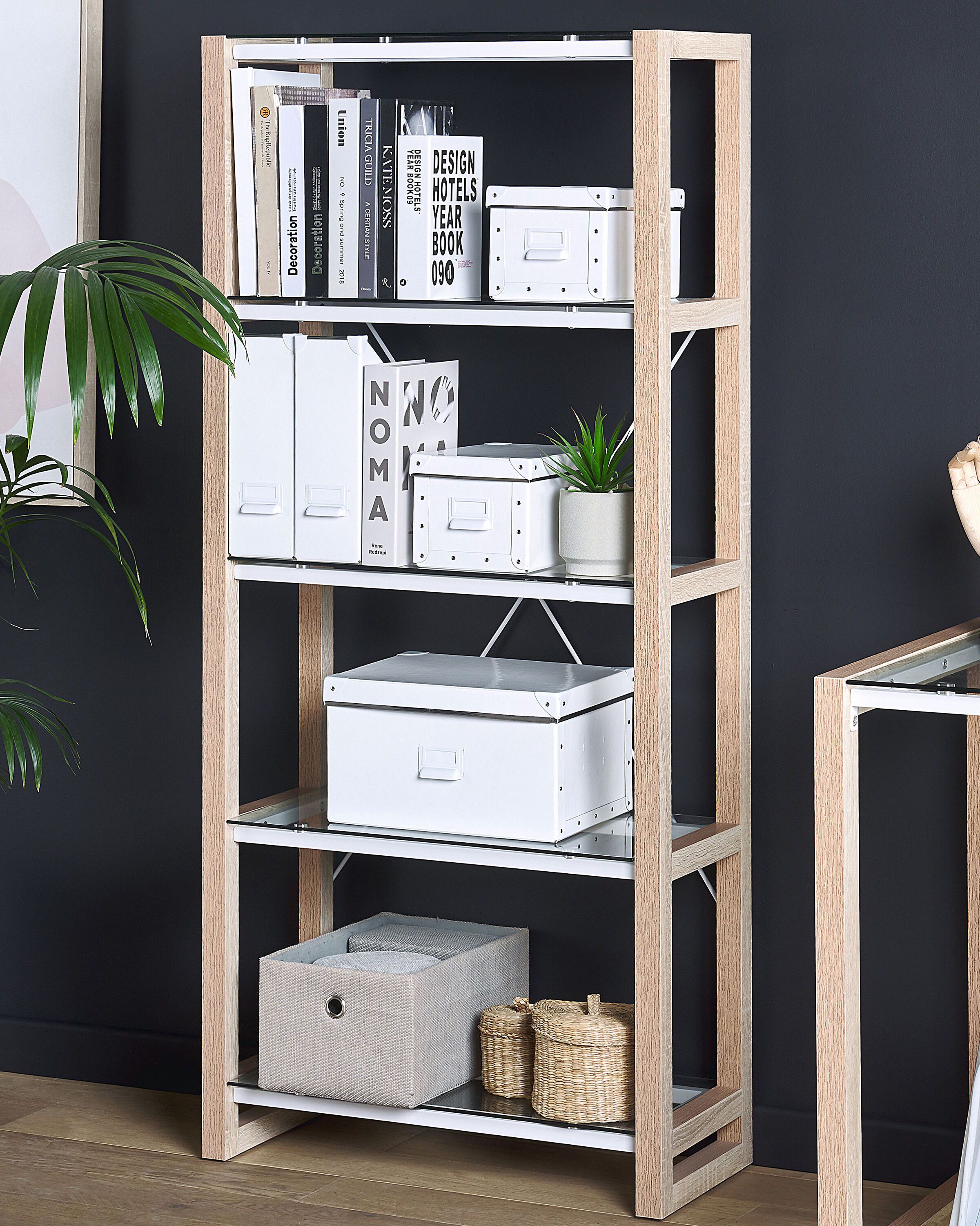 4 Tier Shelving Unit JENKS 152 cm White
