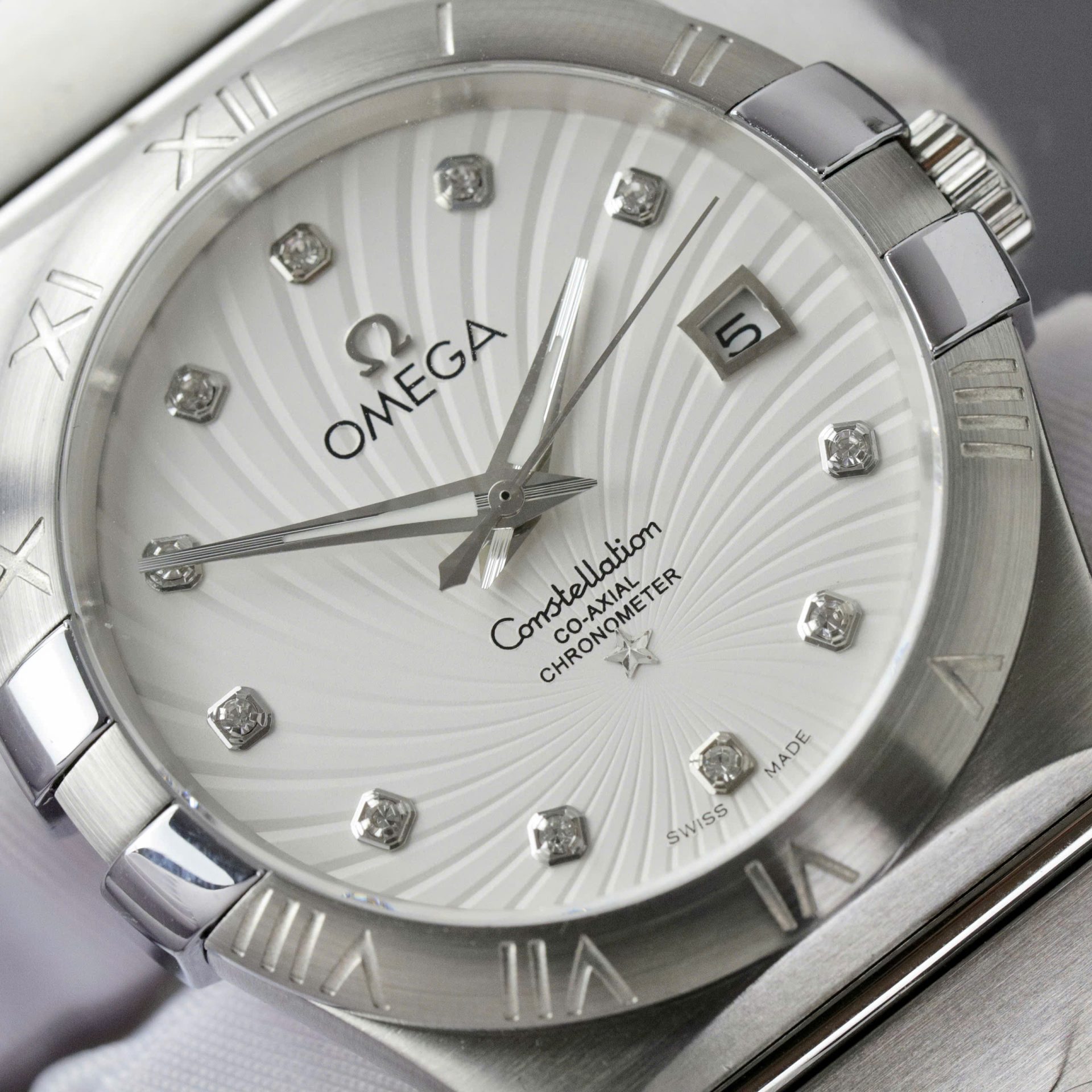 Omega Constellation Co-Axial Clone Watch White Dial 38mm - Top club