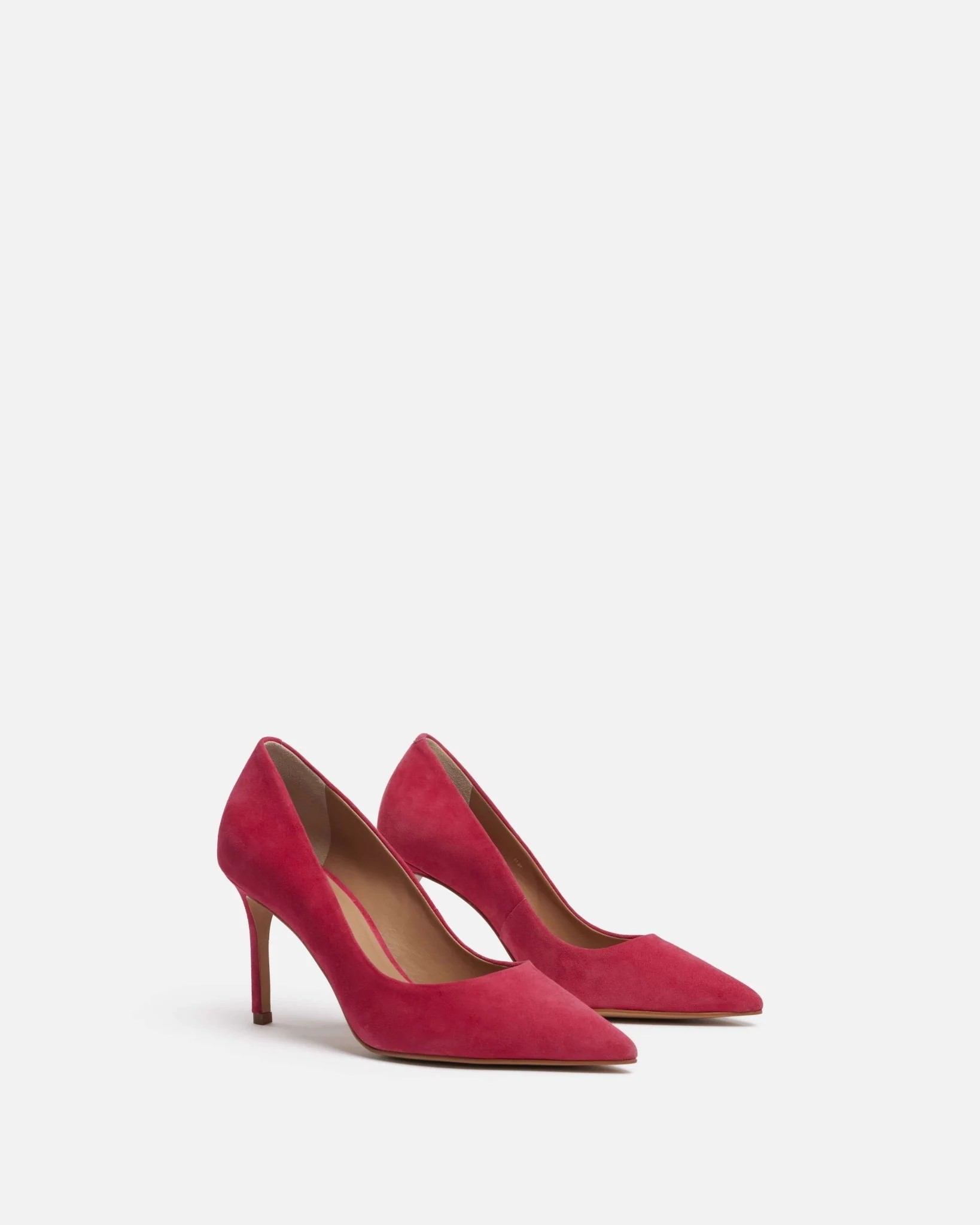 ESCARPINS KAROLINA/VEL - En cuir velours à talons framboise