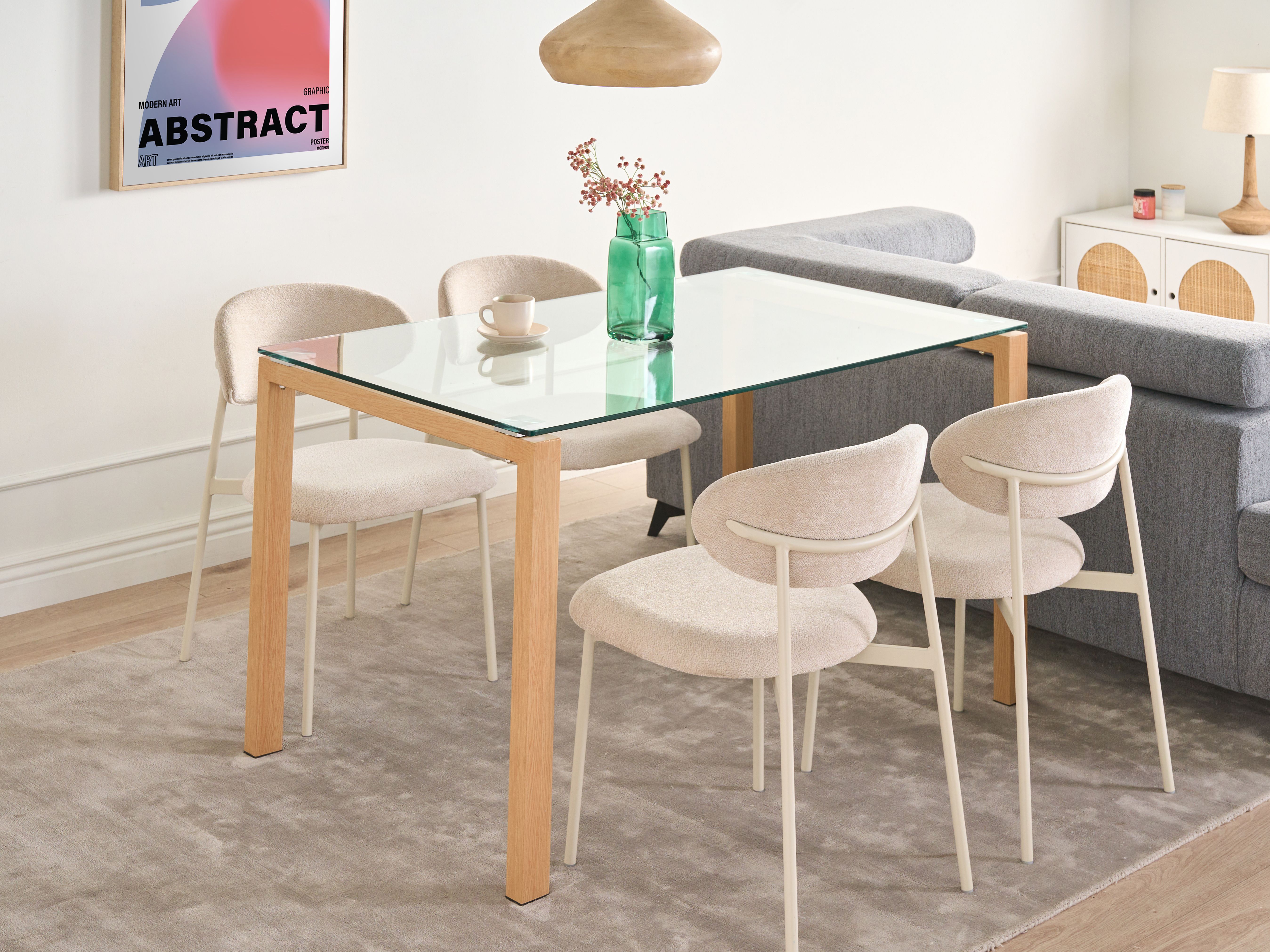 Dining Table TAVIRA Transparent 130 cm 80 cm