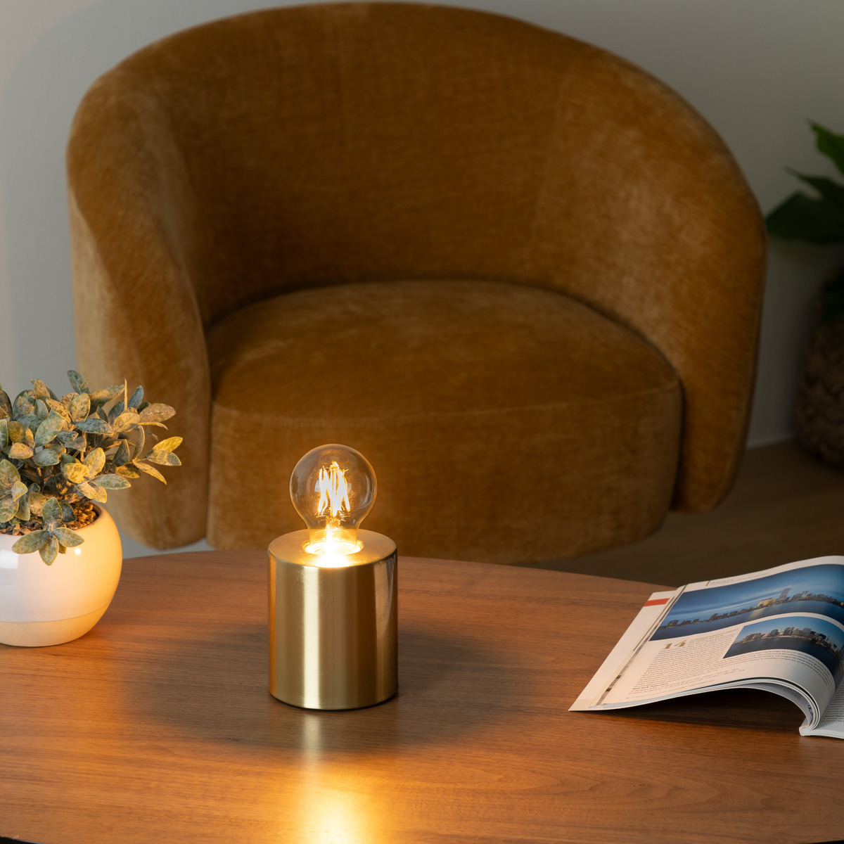 Base lamp "Saba" Gilt, H.11 cm