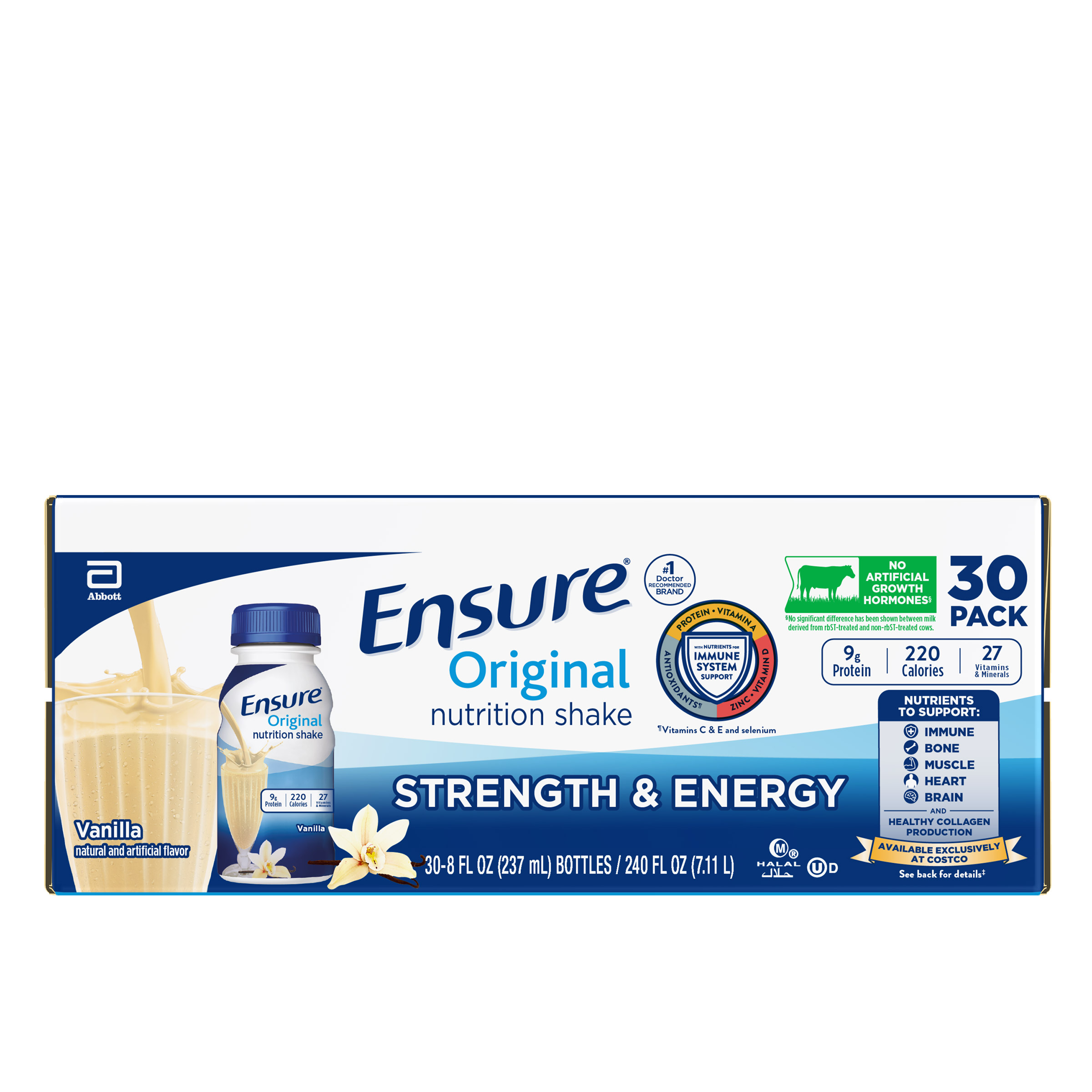 Ensure Original Nutrition Shake, 8 fl. oz, 30-pack, Vanilla - Image 3