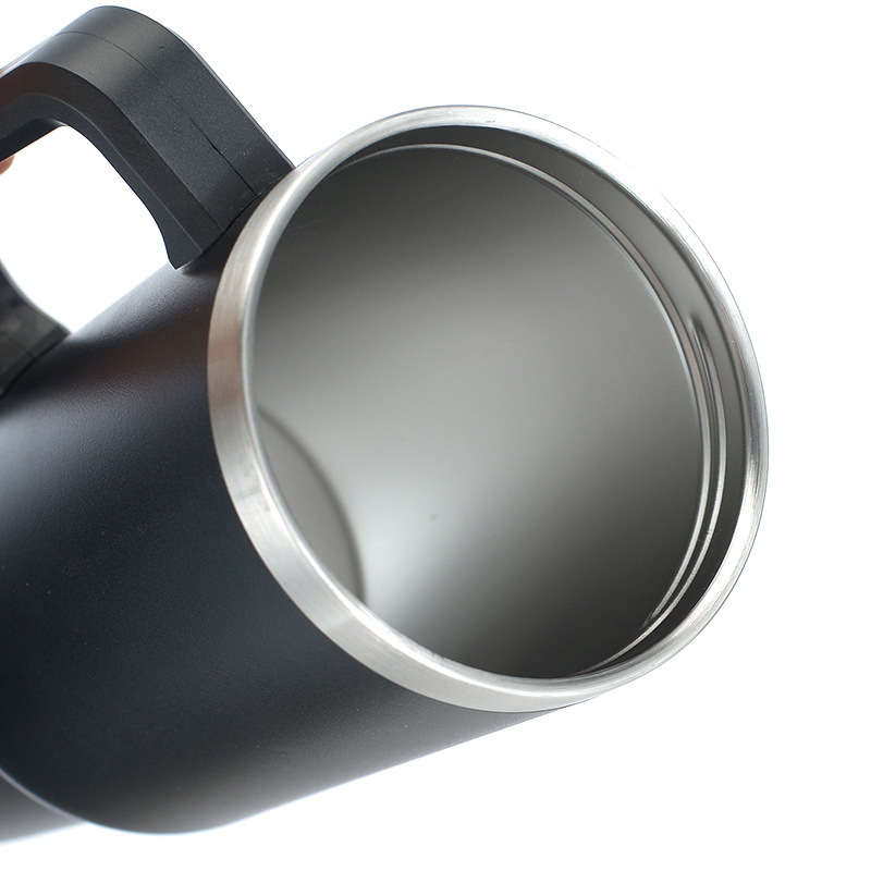 Spot American Vacuum 40oz Large-capacity Handle Beer Mug Car Ice Cup Stainless Steel Thermos Cup 1200ml