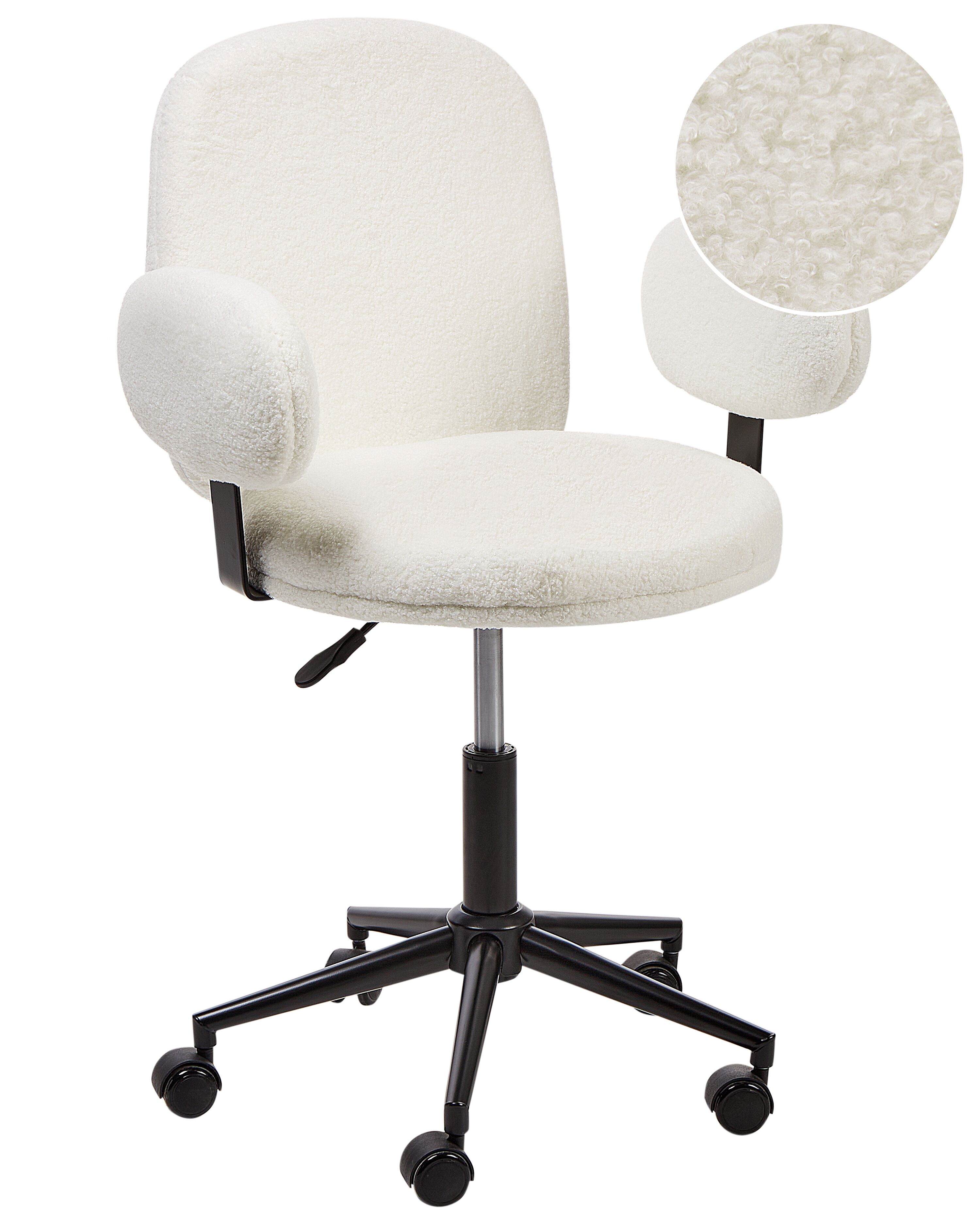 Desk Chair MORAGA Boucle Off-White