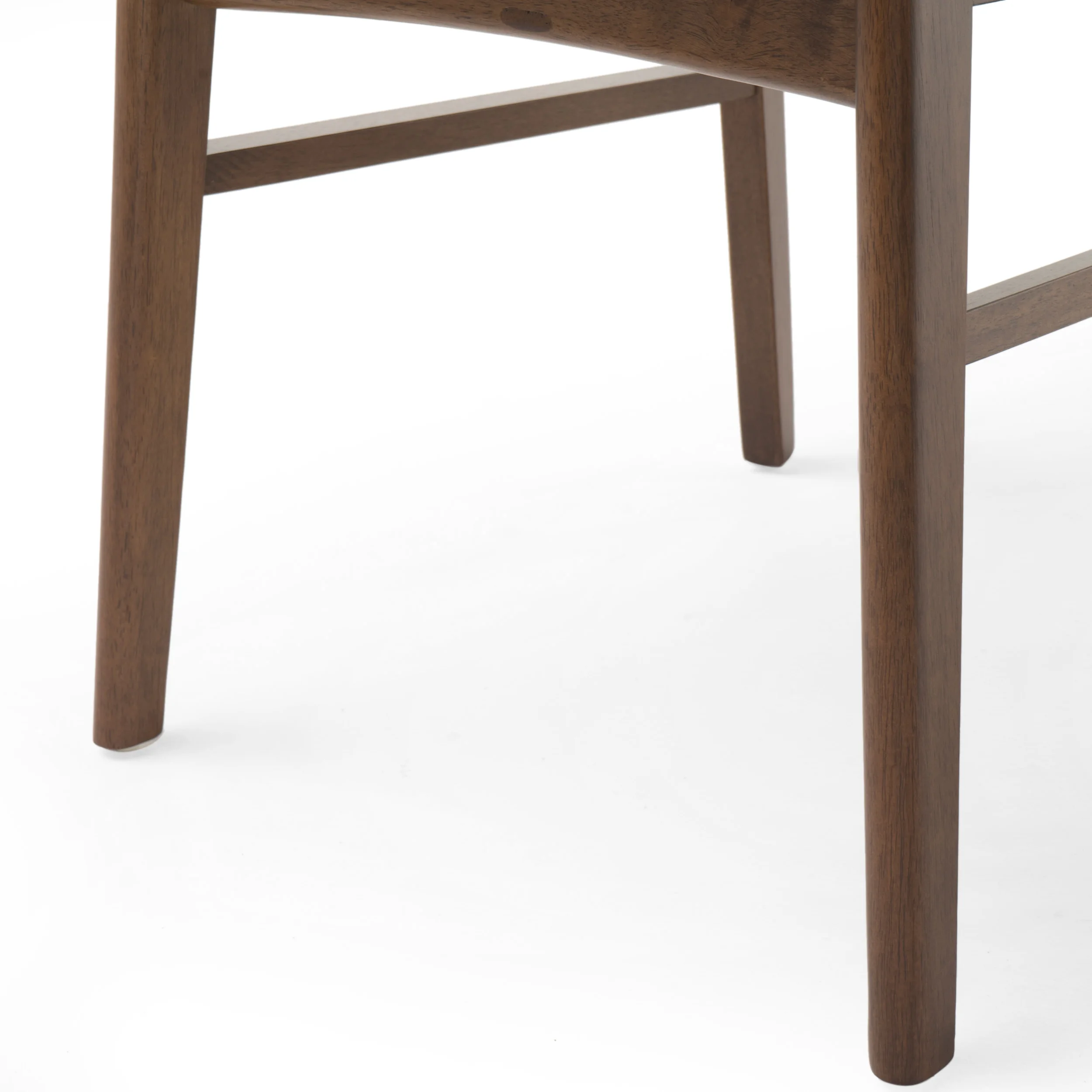 GDFSTUDIO Mid Century Modern Fabric Upholstered Rubberwood Dining Chairs, Set of 2, Dark Gray and Walnut - Image 10