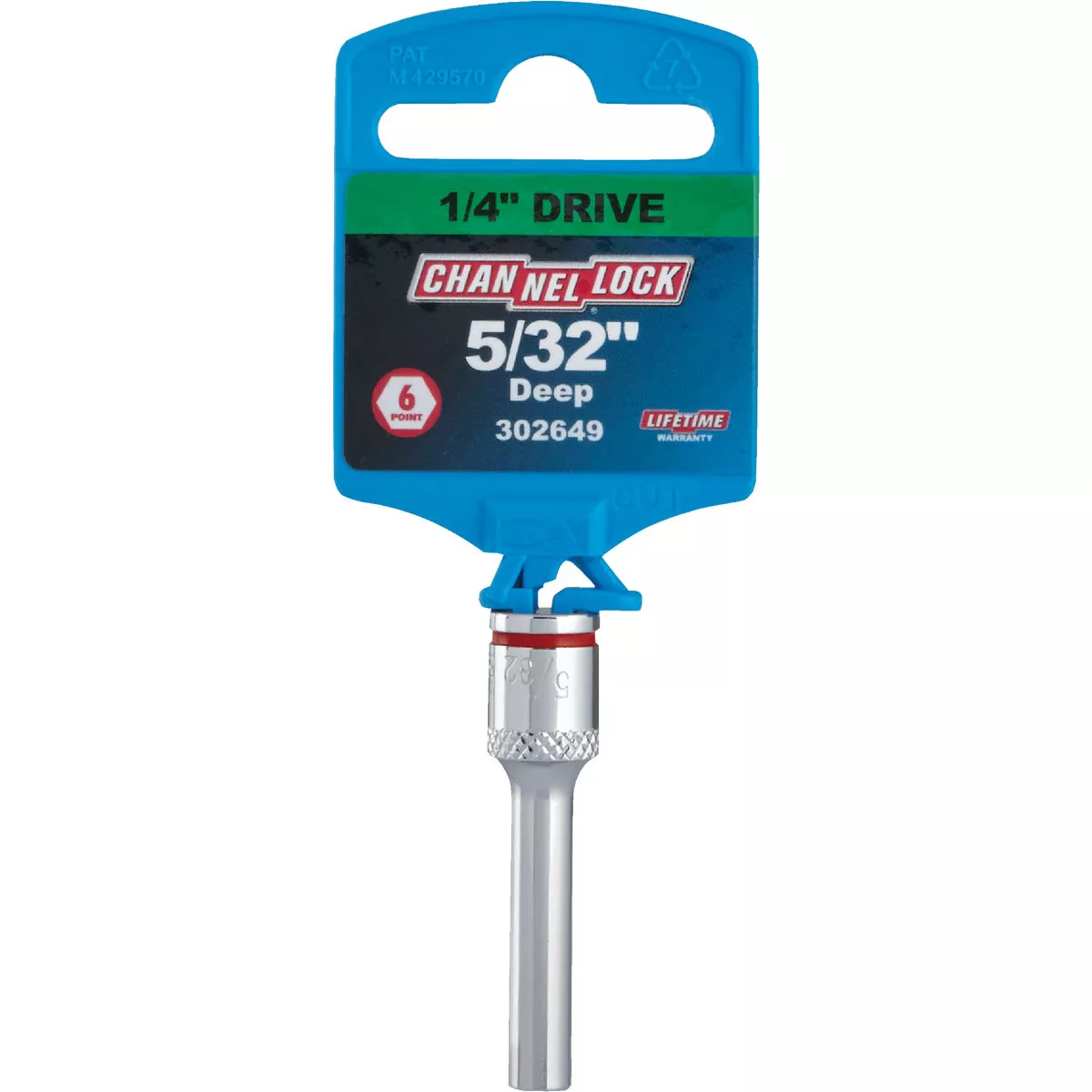 Channellock 1/4 In. Drive 5/32 In. 6-Point Deep Standard Socket