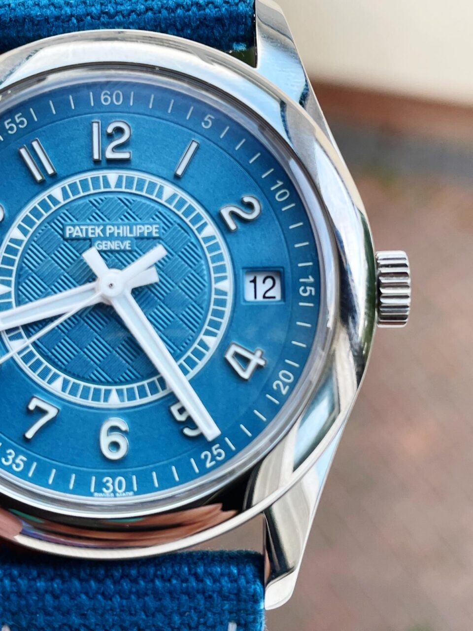 Replica PATEK PHILIPPE Calatrava 6007A-001 SS ZF 1:1 Best Edition Blue Dial on Blue Leather Strap A324CS - Top club